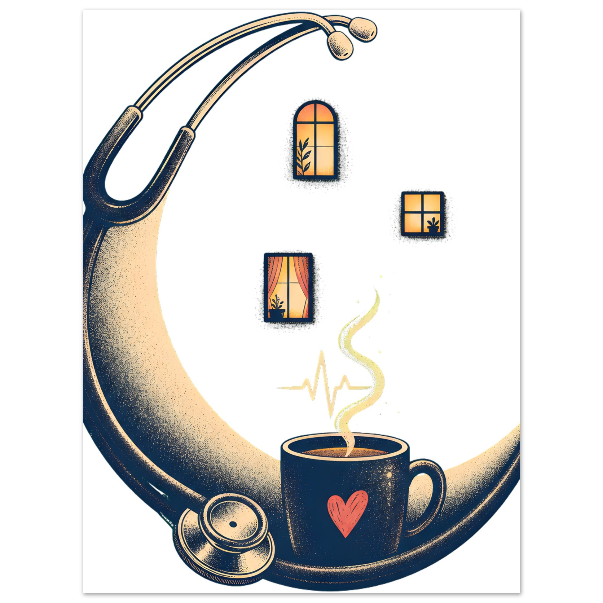 Night Shift Light Aluminium Print — product view 1