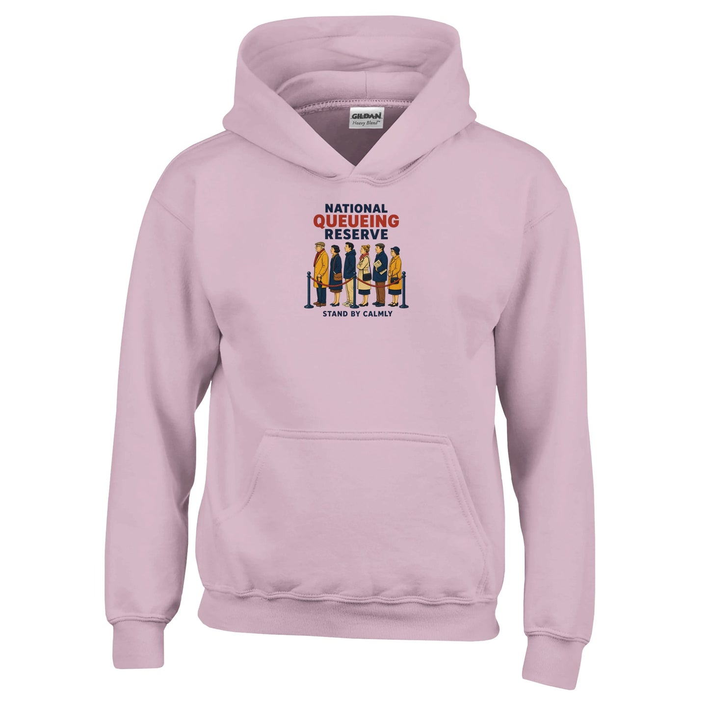 National Queueing Reserve – British Queue Graphic Kids' Hoodie — product view 5