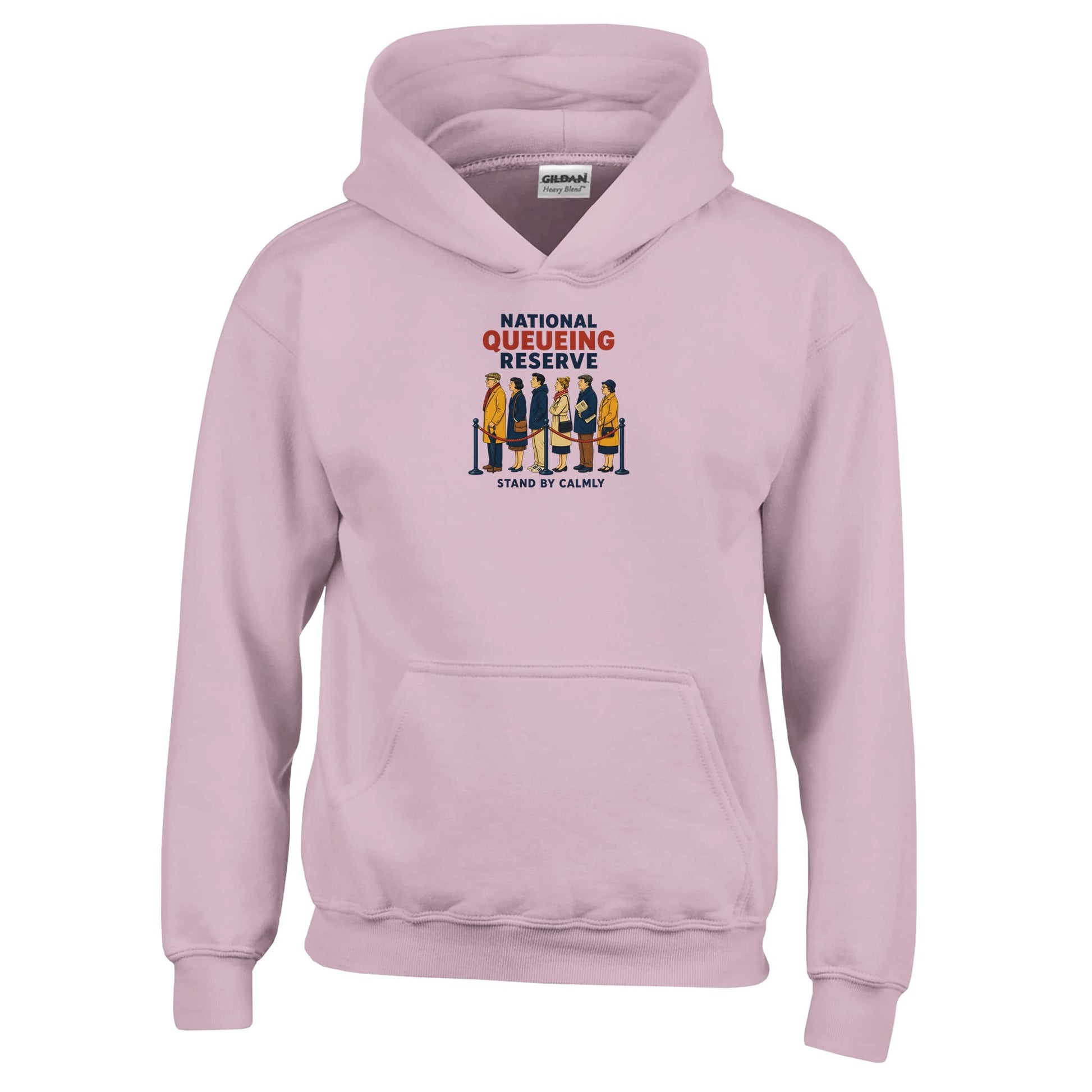 National Queueing Reserve – British Queue Graphic Kids' Hoodie — product view 5
