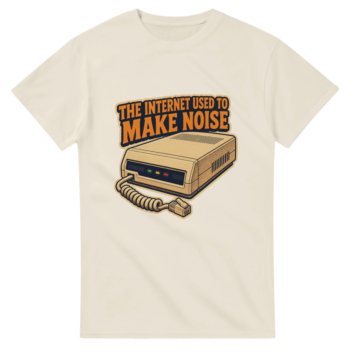 The Internet Used to Make Noise Retro Tech Graphic T-shirt — product view 5