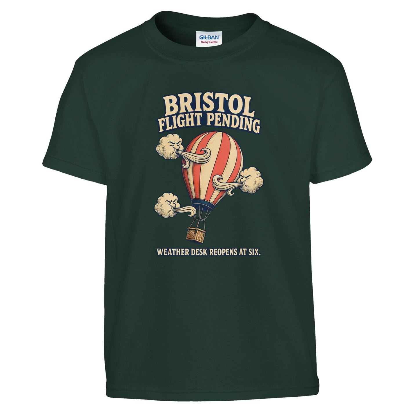 Bristol Flight Pending – Weather Desk Kids' T-shirt — product view 13