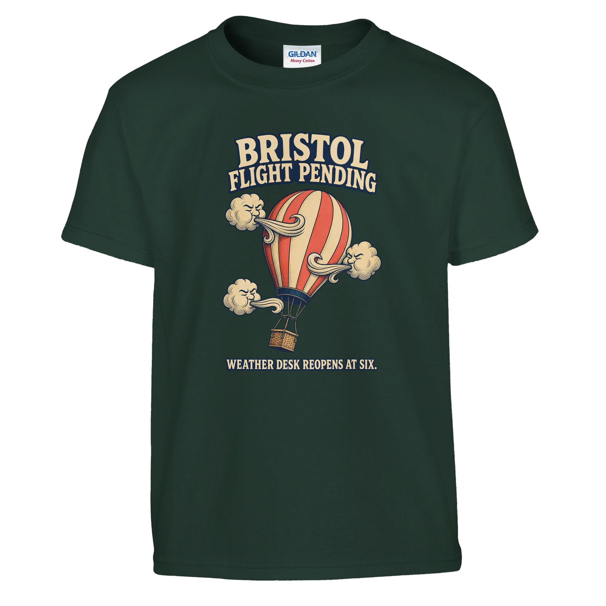 Bristol Flight Pending – Weather Desk Kids' T-shirt — product view 13