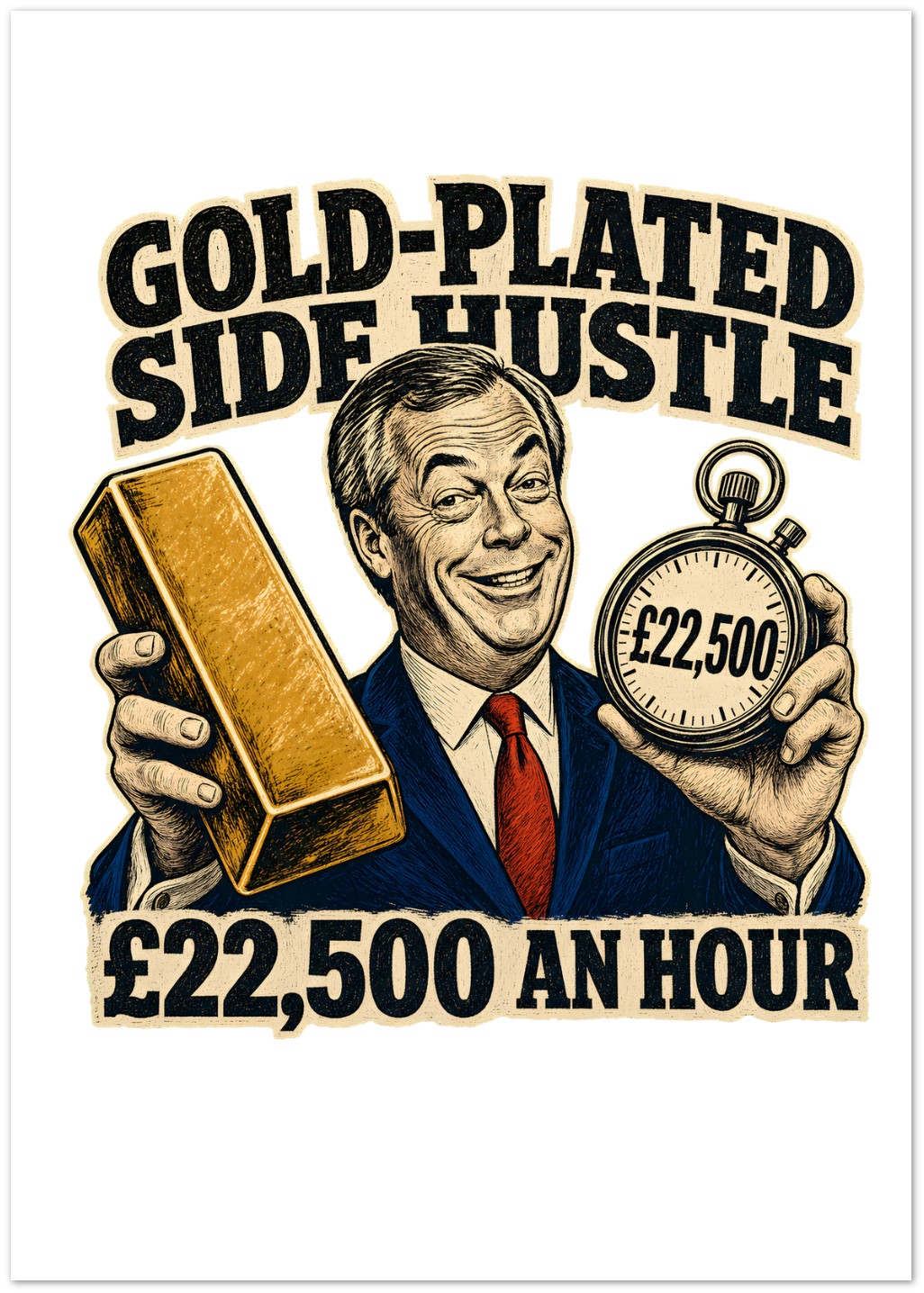Gold-Plated Side Hustle £22,500 an Hour Greeting Card Pack