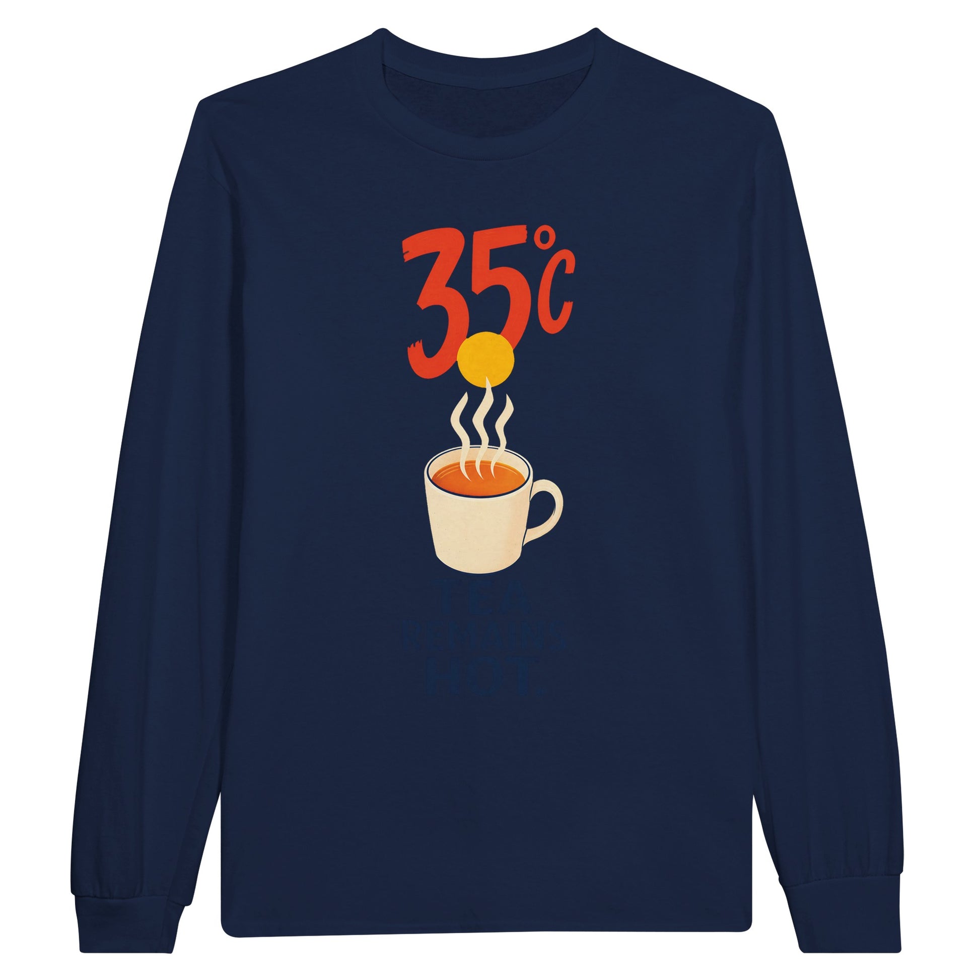 35°C — Tea Remains Hot Long-Sleeve T-shirt — product view 11