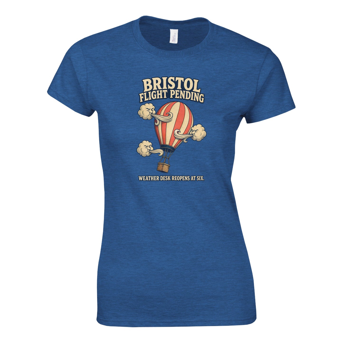 Bristol Flight Pending – Weather Desk Women's T-shirt — product view 5