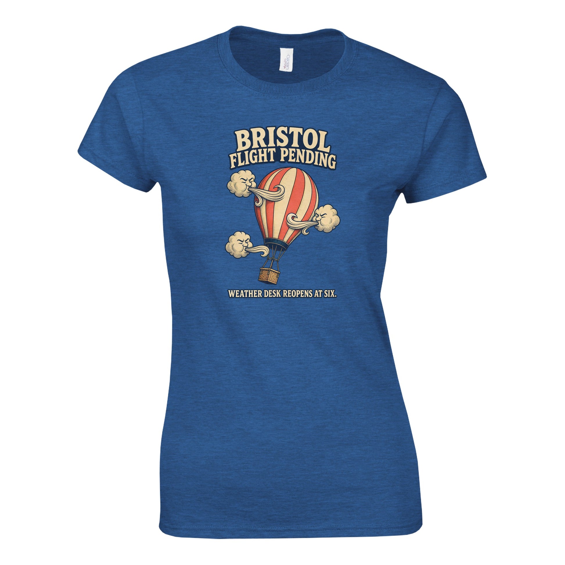 Bristol Flight Pending – Weather Desk Women's T-shirt — product view 5