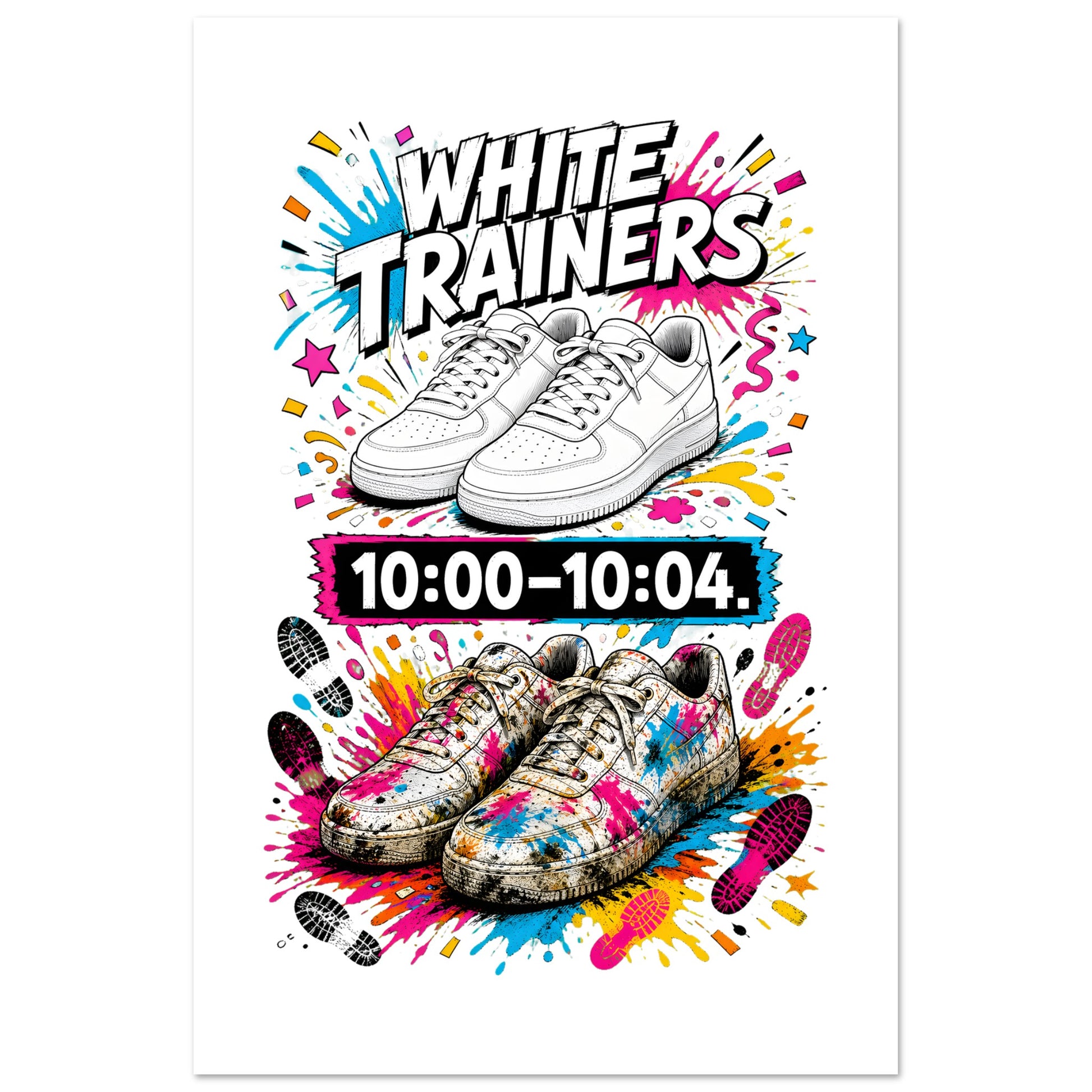 White Trainers: 10:00–10:04 Poster — product view 5