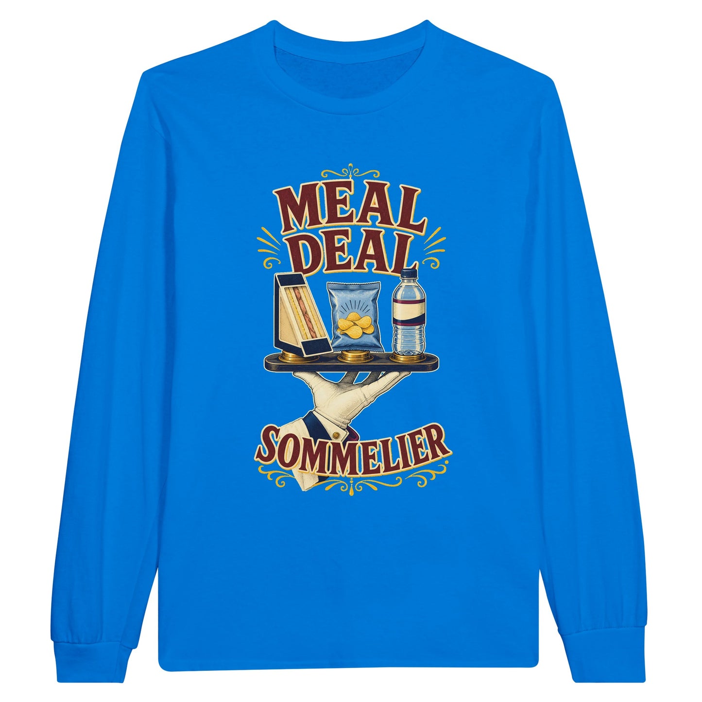 Meal Deal Sommelier British Lunch Design Long-Sleeve T-shirt — product view 3