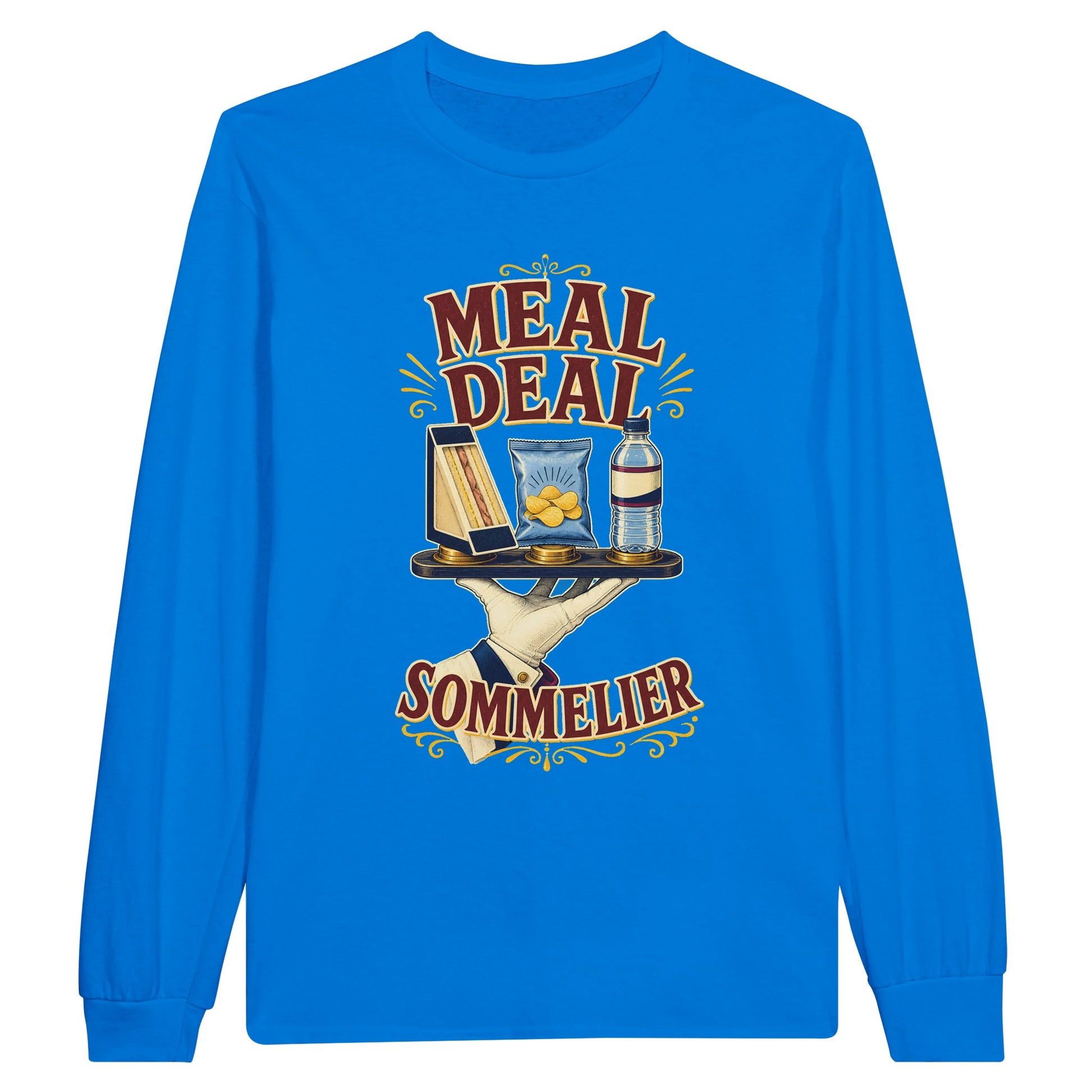 Meal Deal Sommelier British Lunch Design Long-Sleeve T-shirt — product view 3