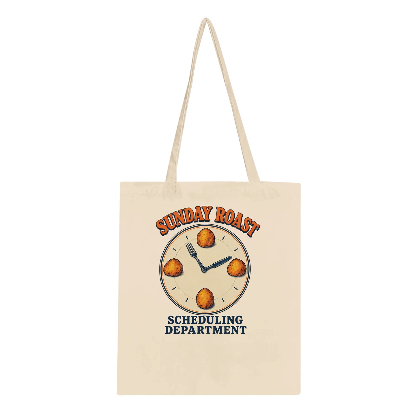 Sunday Roast Scheduling Department Tote Bag — product view 1