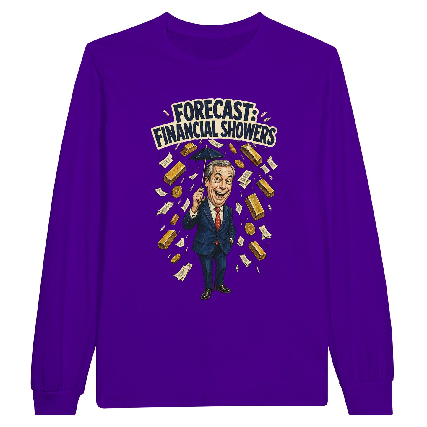 Forecast: Financial Showers Long-Sleeve T-shirt — product view 13