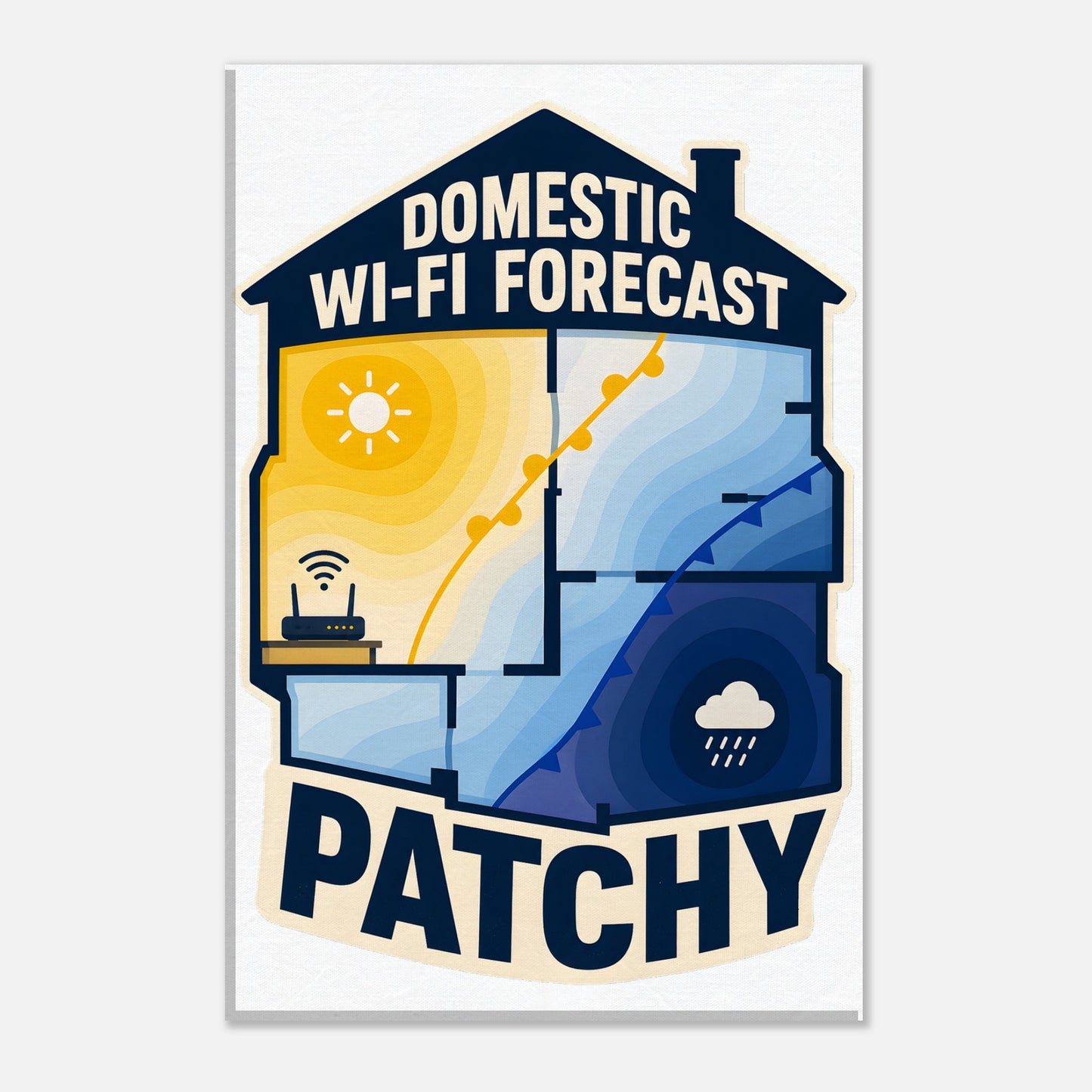Domestic Wi-Fi Forecast Patchy Canvas — product view 3