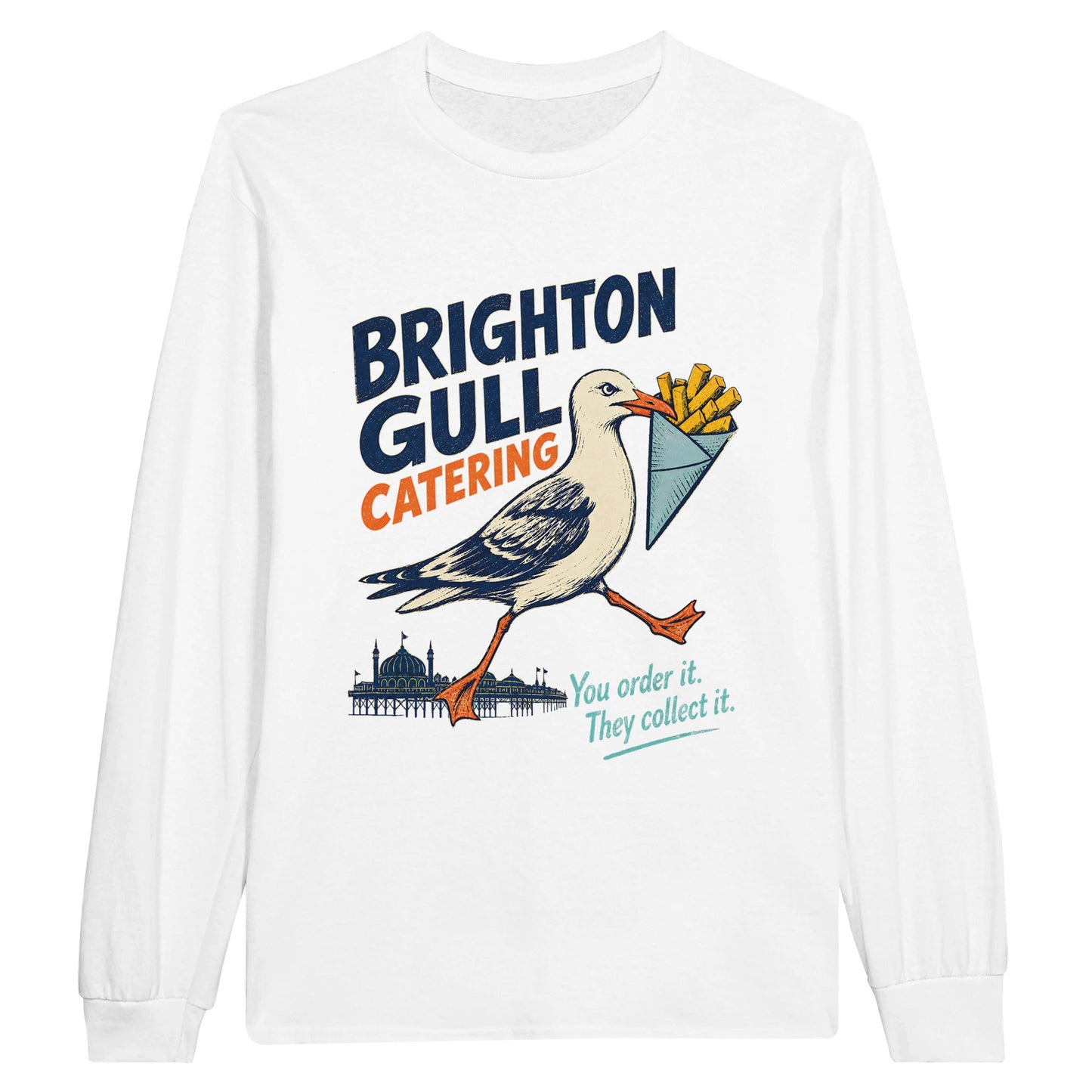 Brighton Gull Catering - You Order It, They Collect It Long-Sleeve T-shirt — product view 1