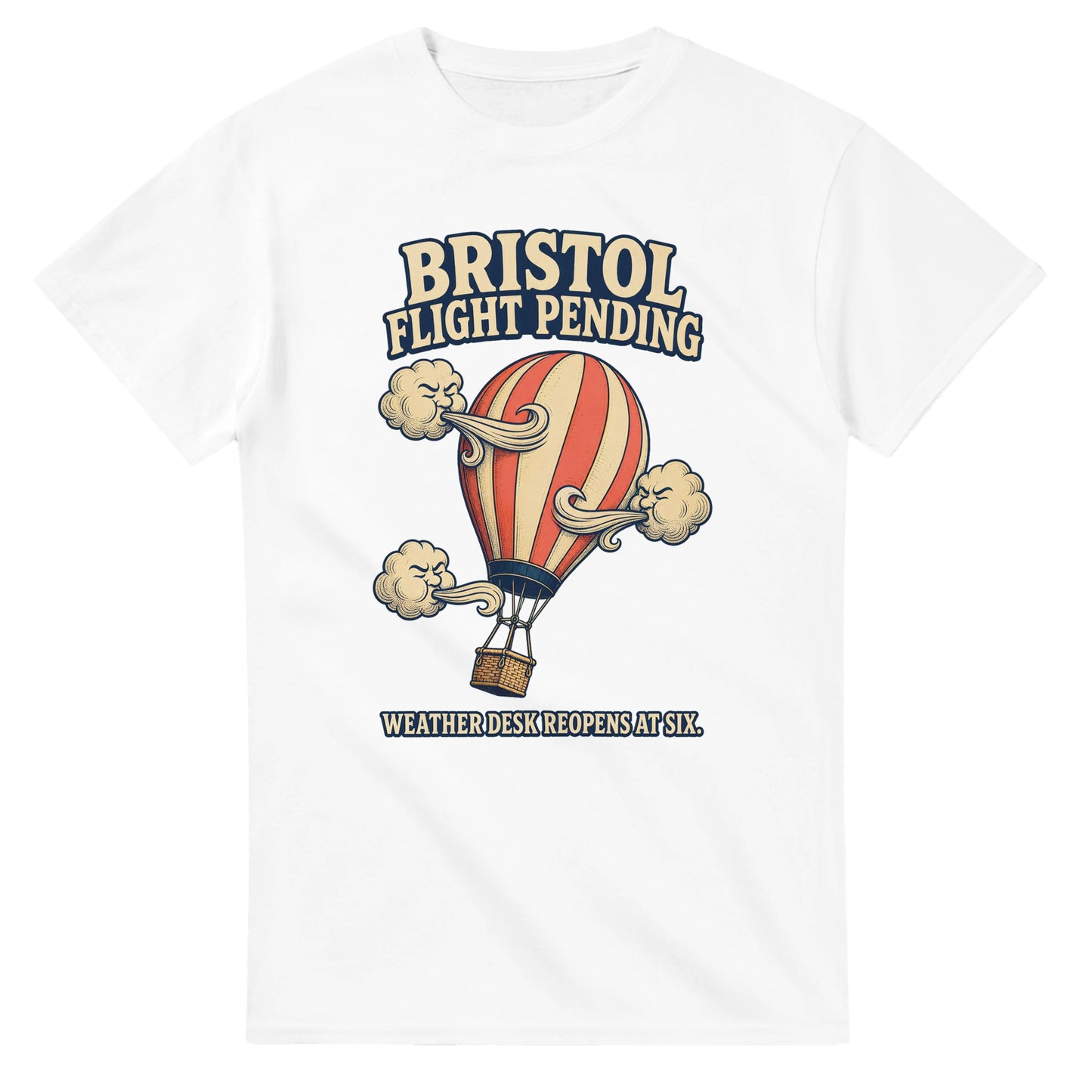 Bristol Flight Pending – Weather Desk T-shirt — product view 1