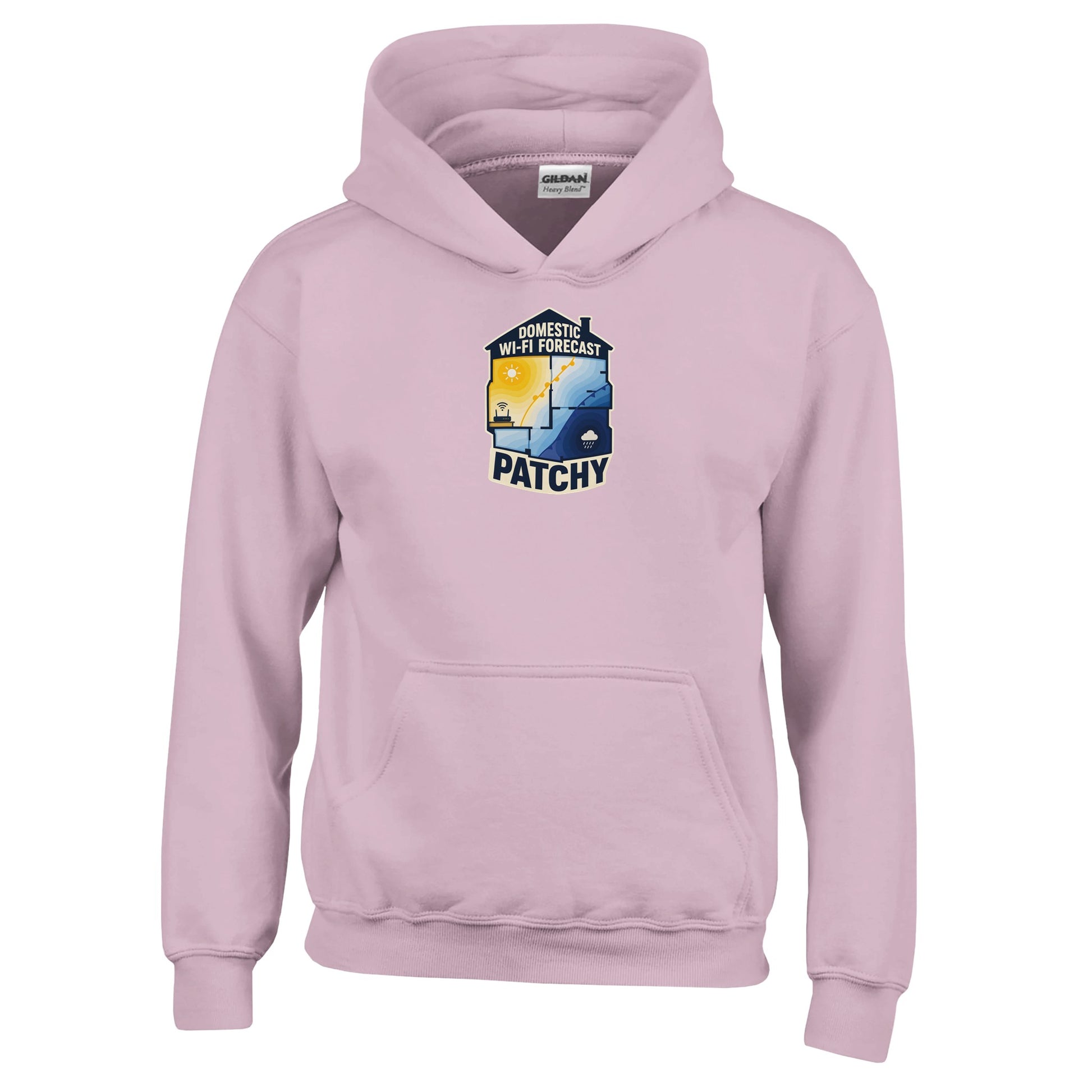 Domestic Wi-Fi Forecast Patchy Kids' Hoodie — product view 5