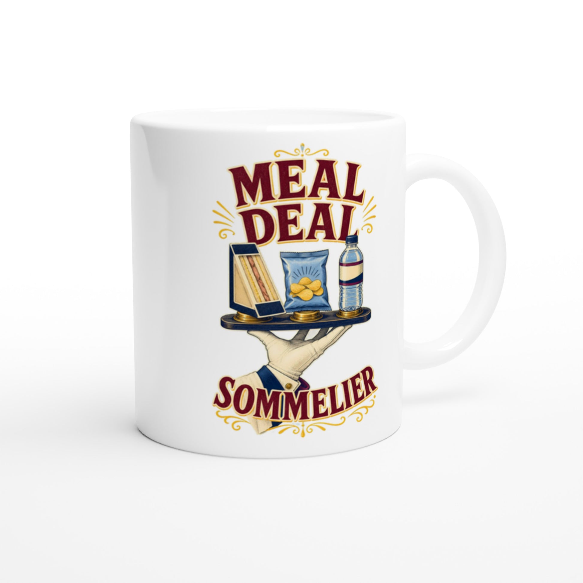 Meal Deal Sommelier British Lunch Design Mug — product view 2