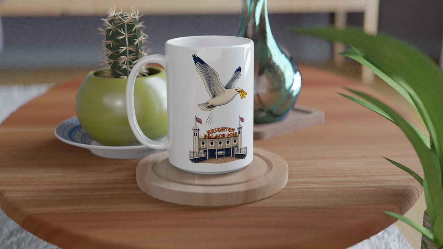 Brighton Palace Pier Chip Heist Large Mug — product view 4