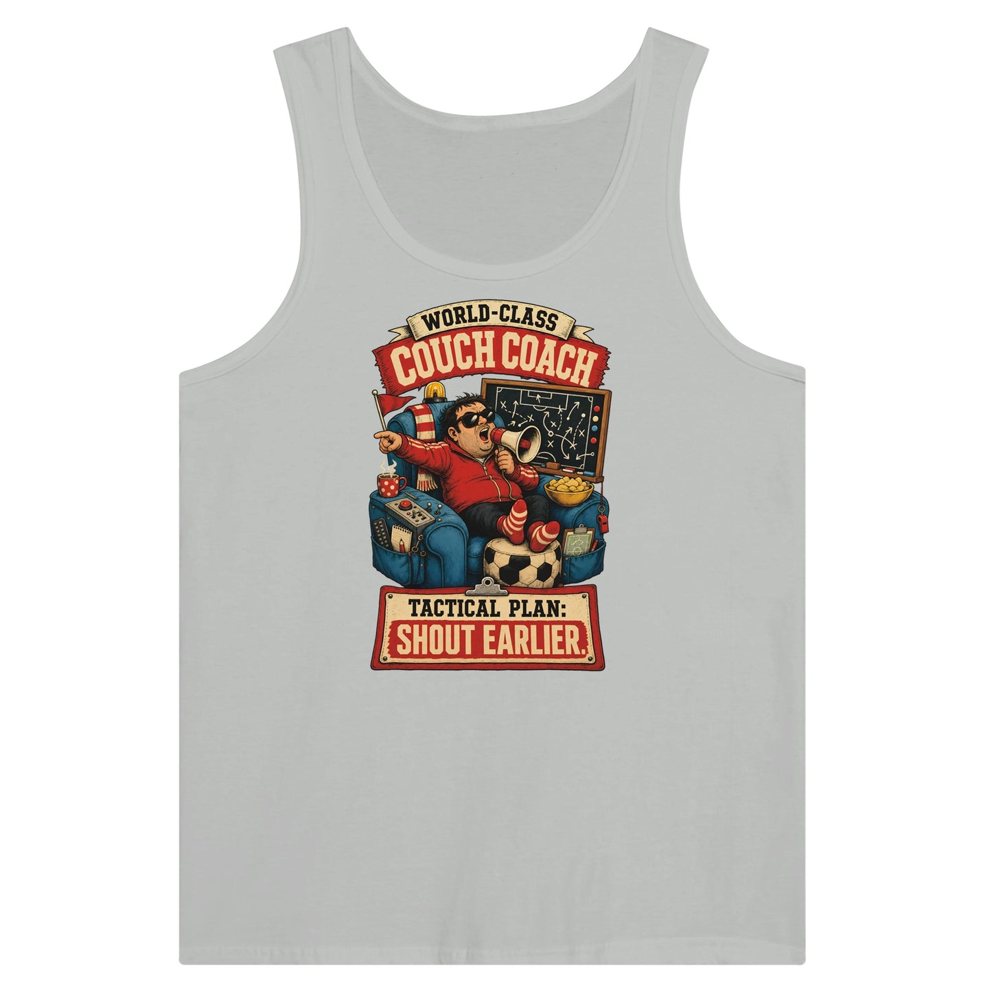 World-Class Couch Coach Premium Unisex Tank Top — product view 5