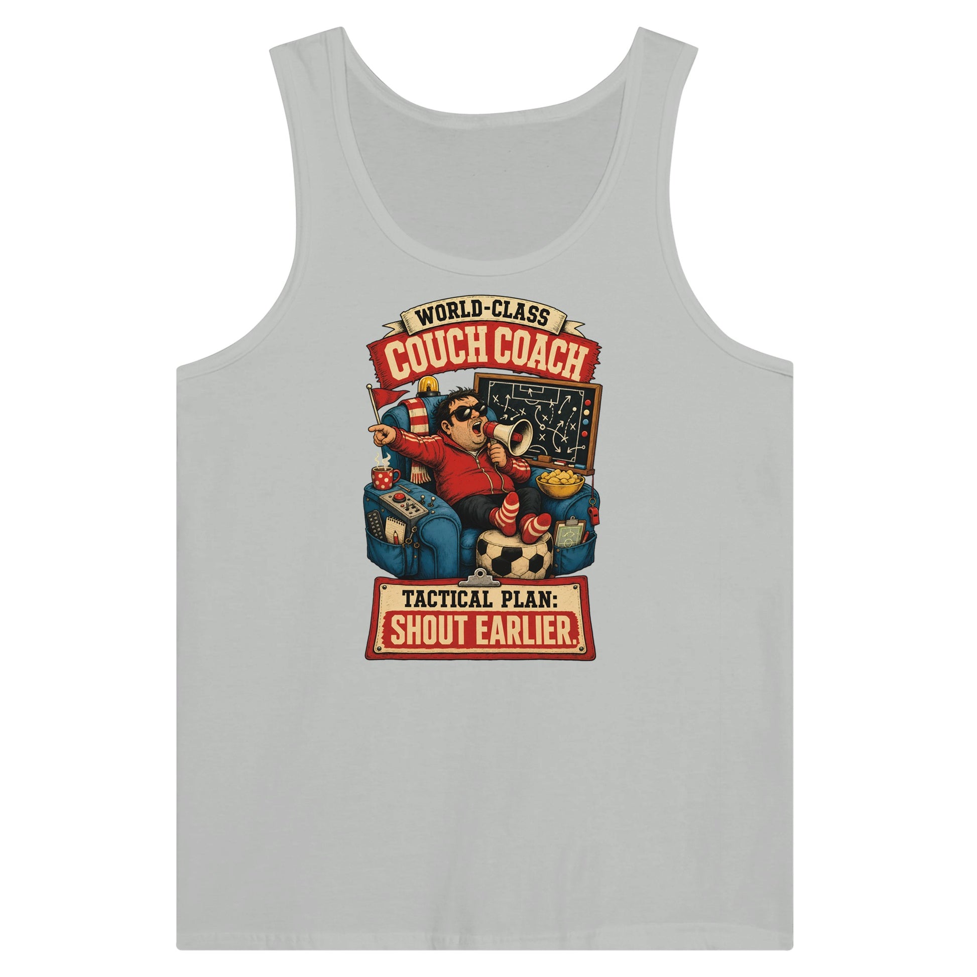 World-Class Couch Coach Premium Unisex Tank Top — product view 5
