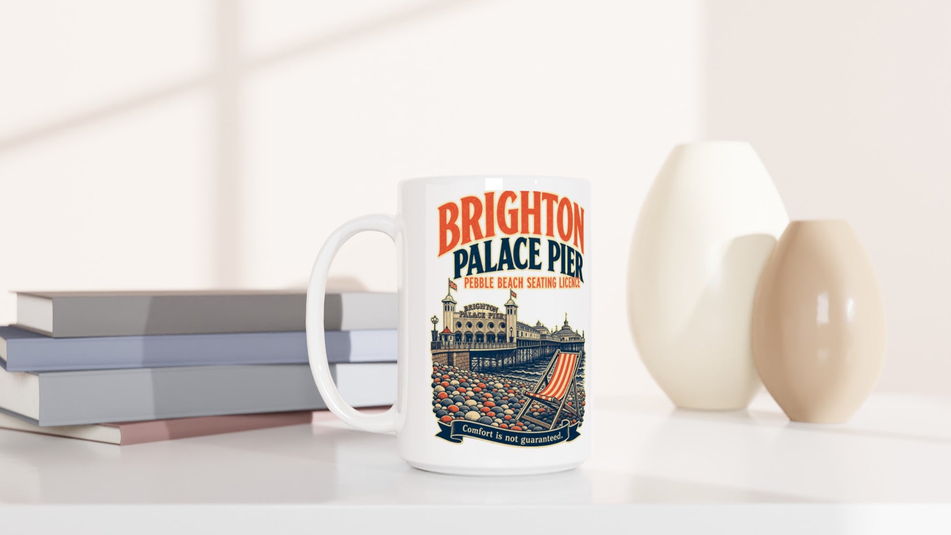 Brighton Pebble Beach Seating Licence Large Mug — product view 6