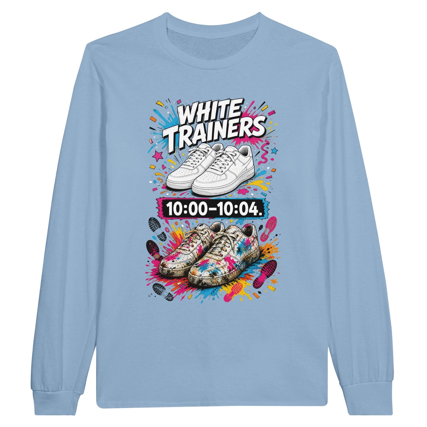 White Trainers: 10:00–10:04 Long-Sleeve T-shirt — product view 2