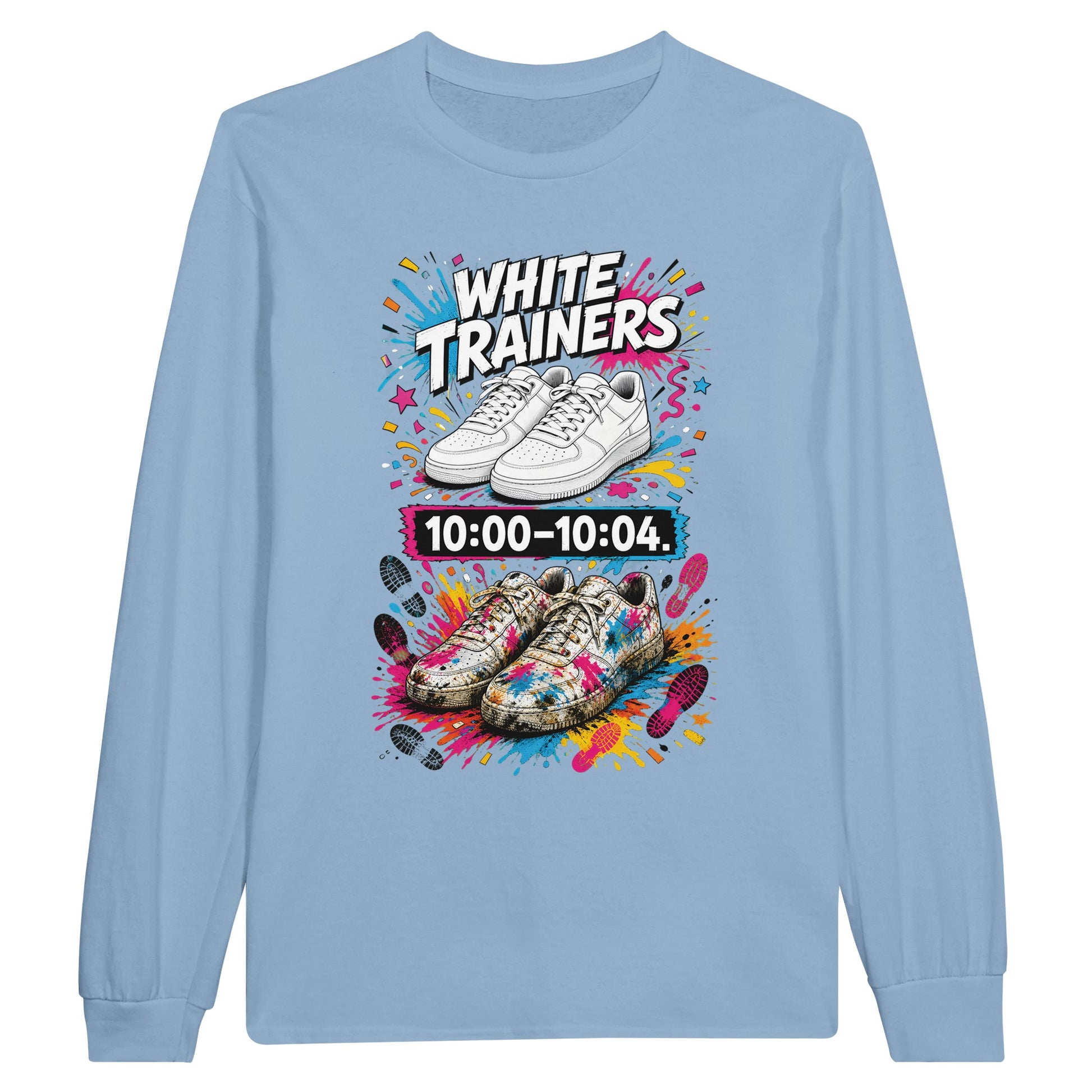 White Trainers: 10:00–10:04 Long-Sleeve T-shirt — product view 2