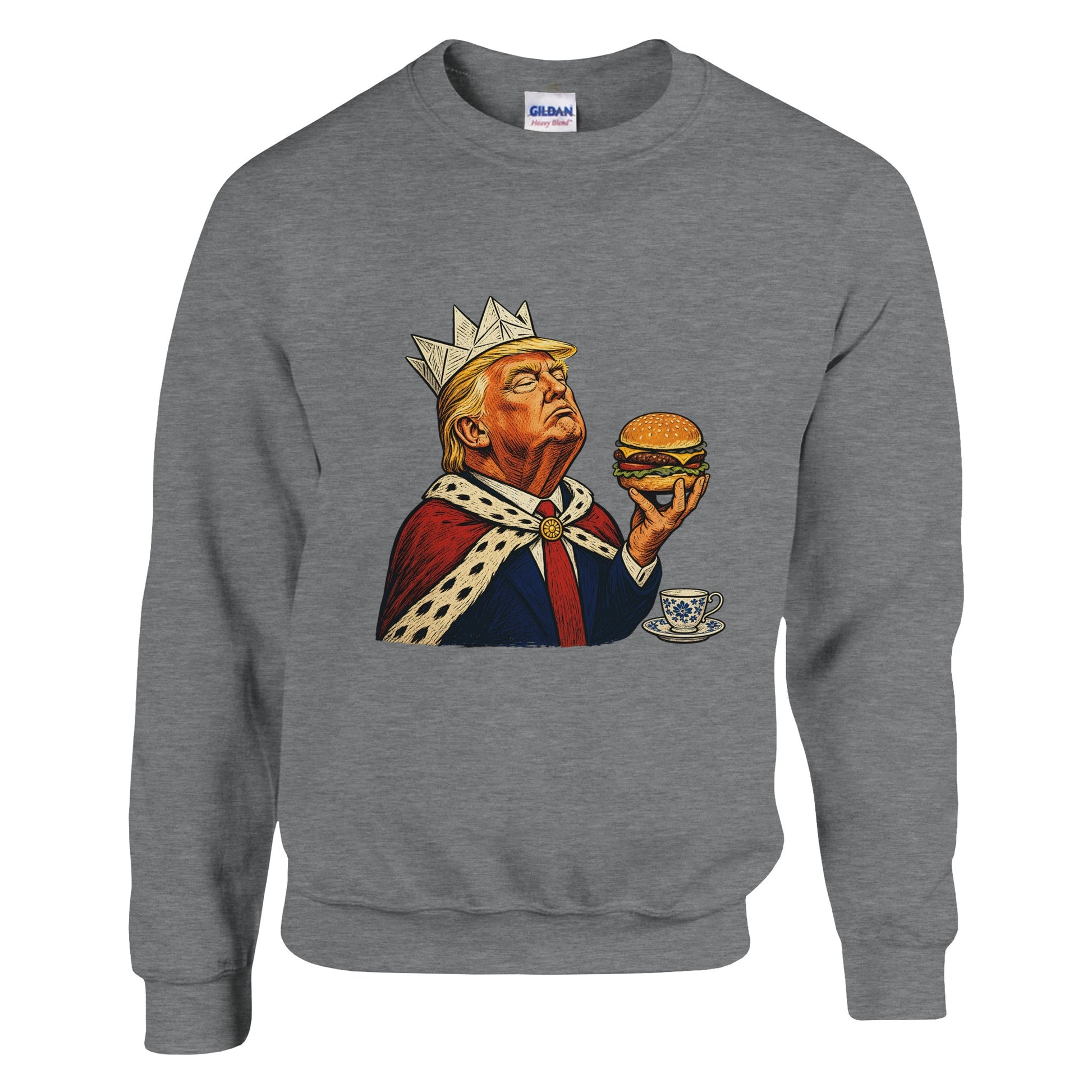The Very Temporary Monarch — Trump Satire Sweatshirt — product view 5
