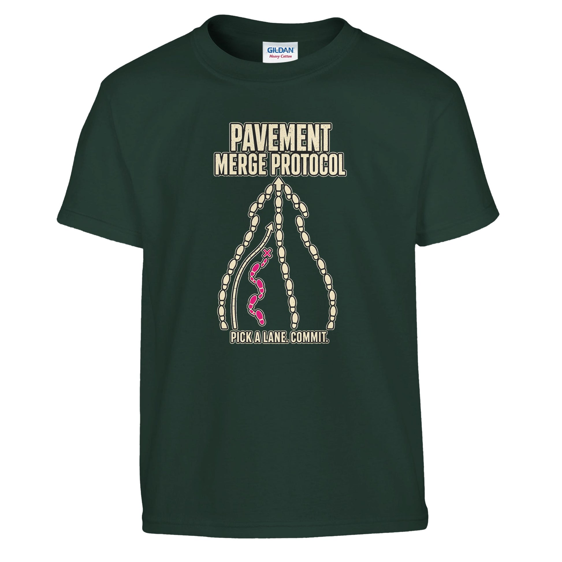 Pavement Merge Protocol — Pick a Lane Kids' T-shirt — product view 13