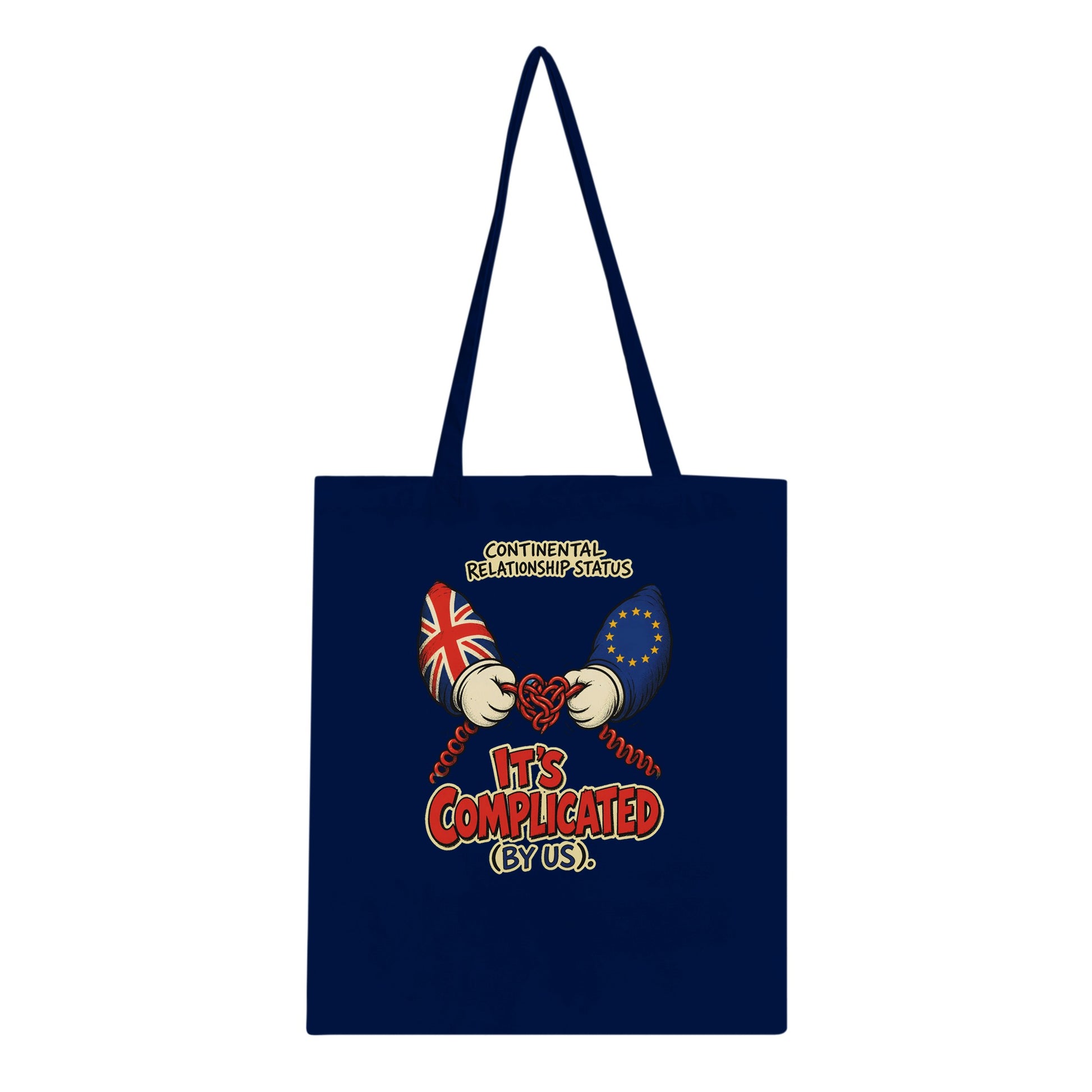 It's Complicated (By Us) UK–EU 1990s Cartoon Tote Bag — product view 3