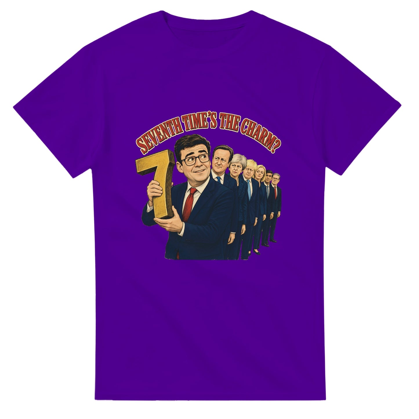 Seventh Time’s the Charm? UK Prime Minister Caricature T-shirt — product view 16
