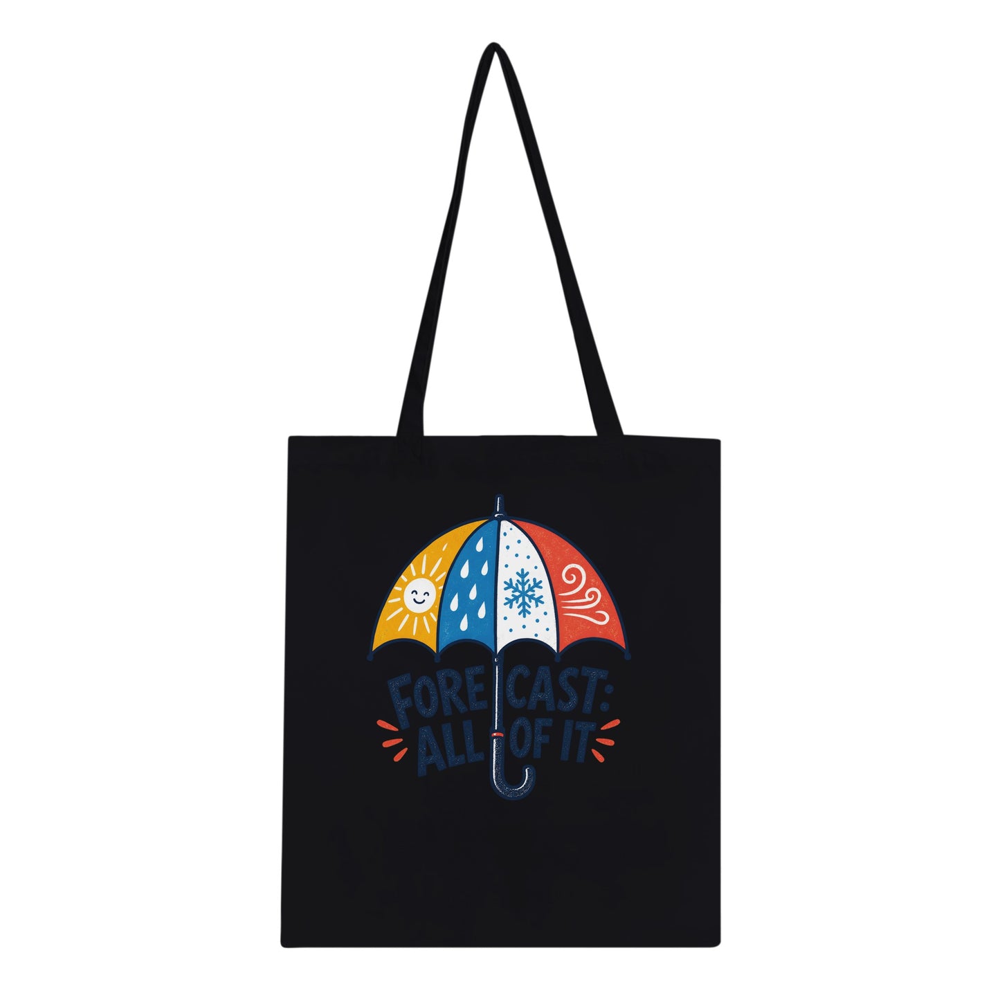 Forecast: All of It British Weather Graphic Tote Bag — product view 3