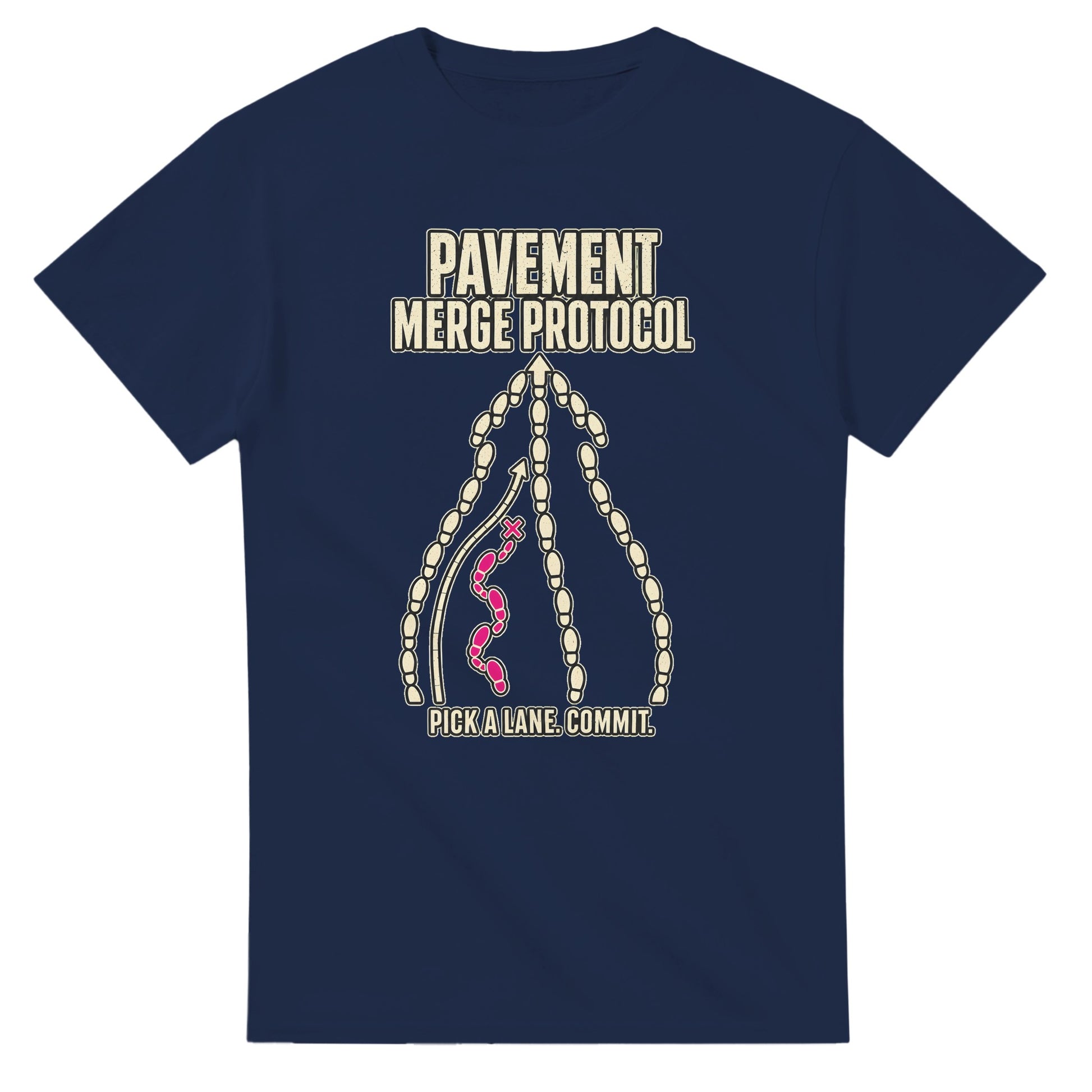 Pavement Merge Protocol — Pick a Lane T-shirt — product view 5