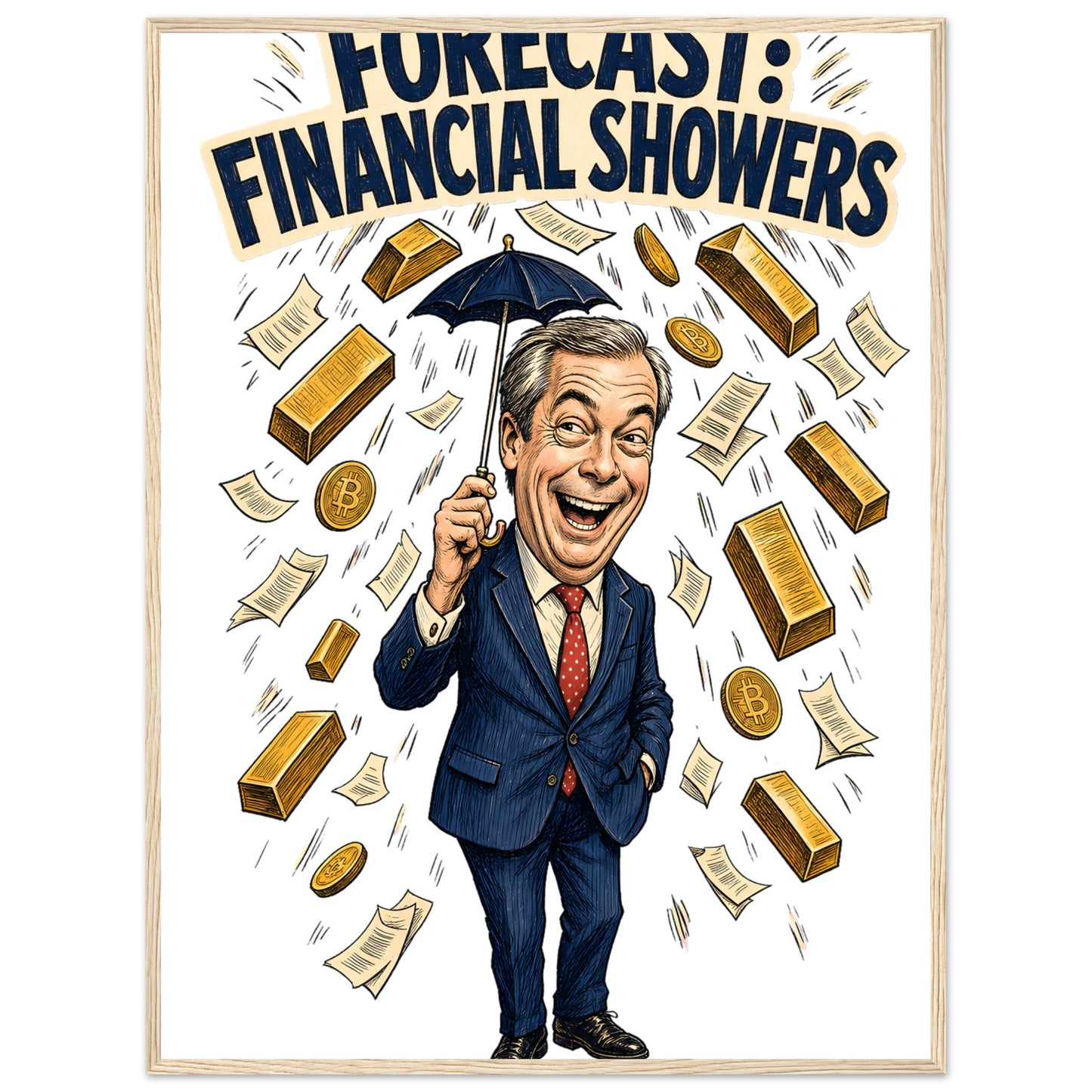 Forecast: Financial Showers Framed Wall Art — product view 5