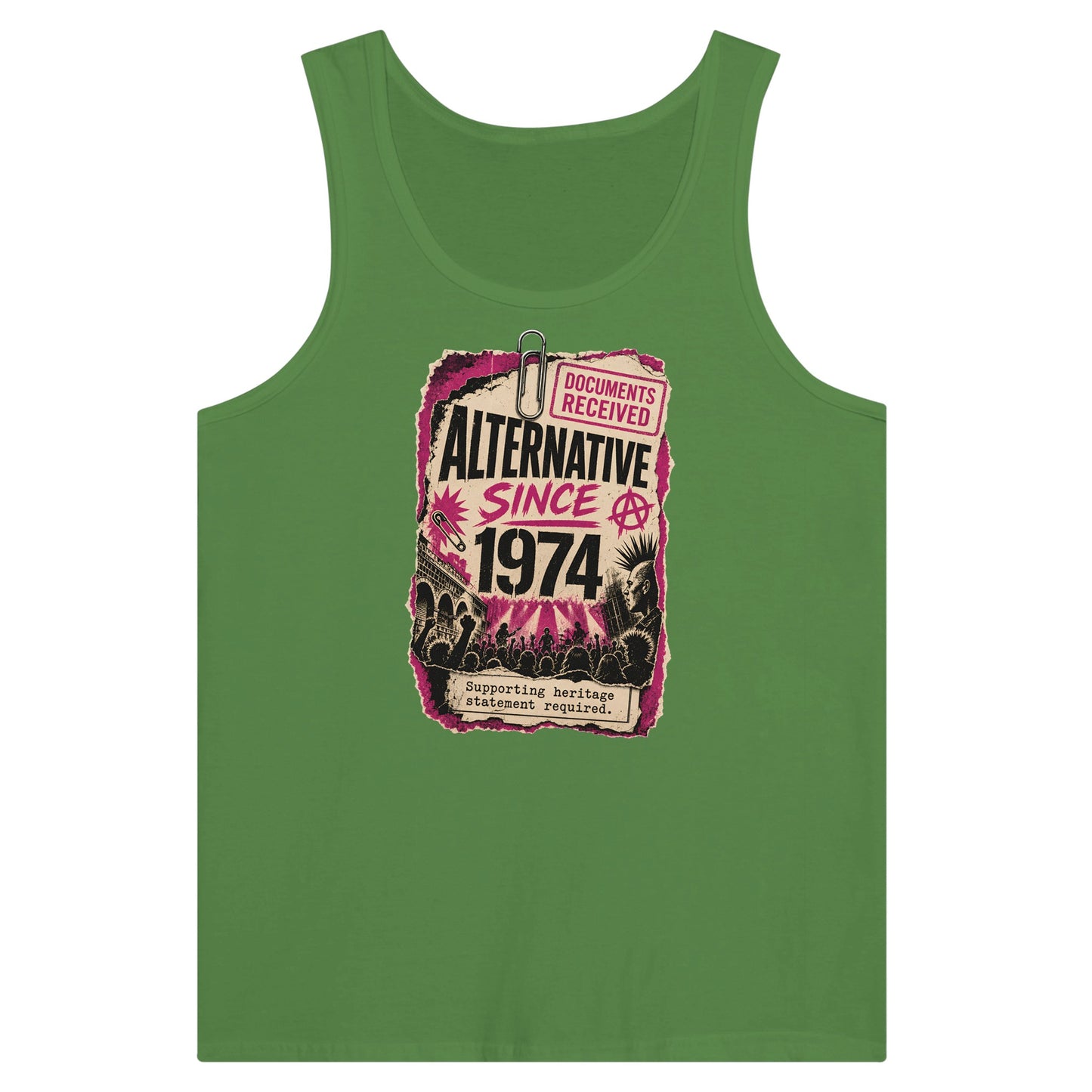 Camden Alternative Since 1974 — Illustrated Premium Unisex Tank Top — product view 13