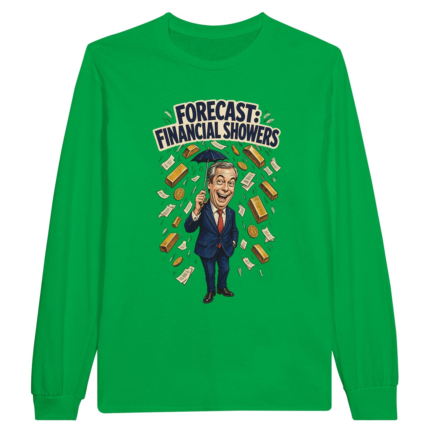 Forecast: Financial Showers Long-Sleeve T-shirt — product view 12
