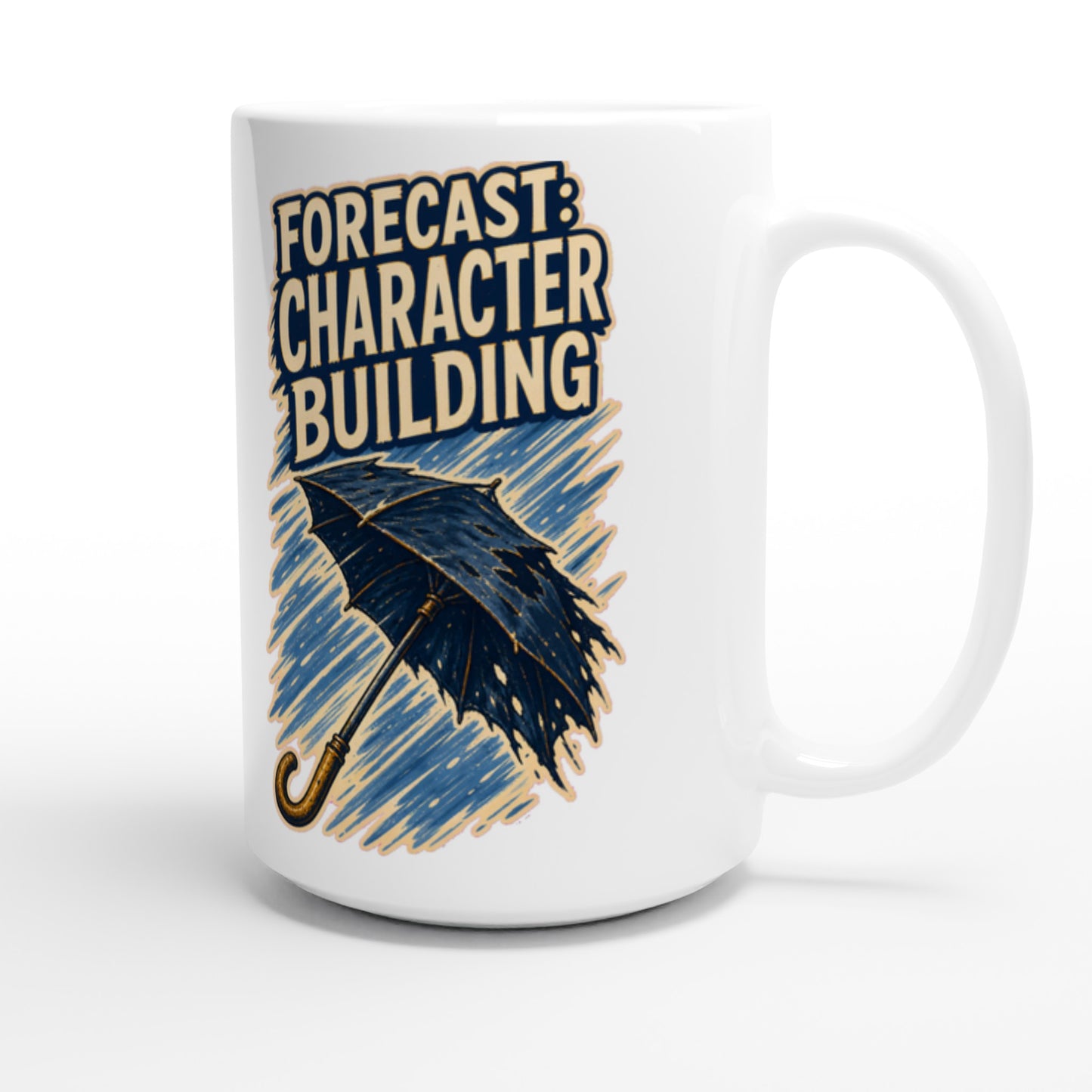 Forecast: Character Building – British Weather Large Mug — product view 1