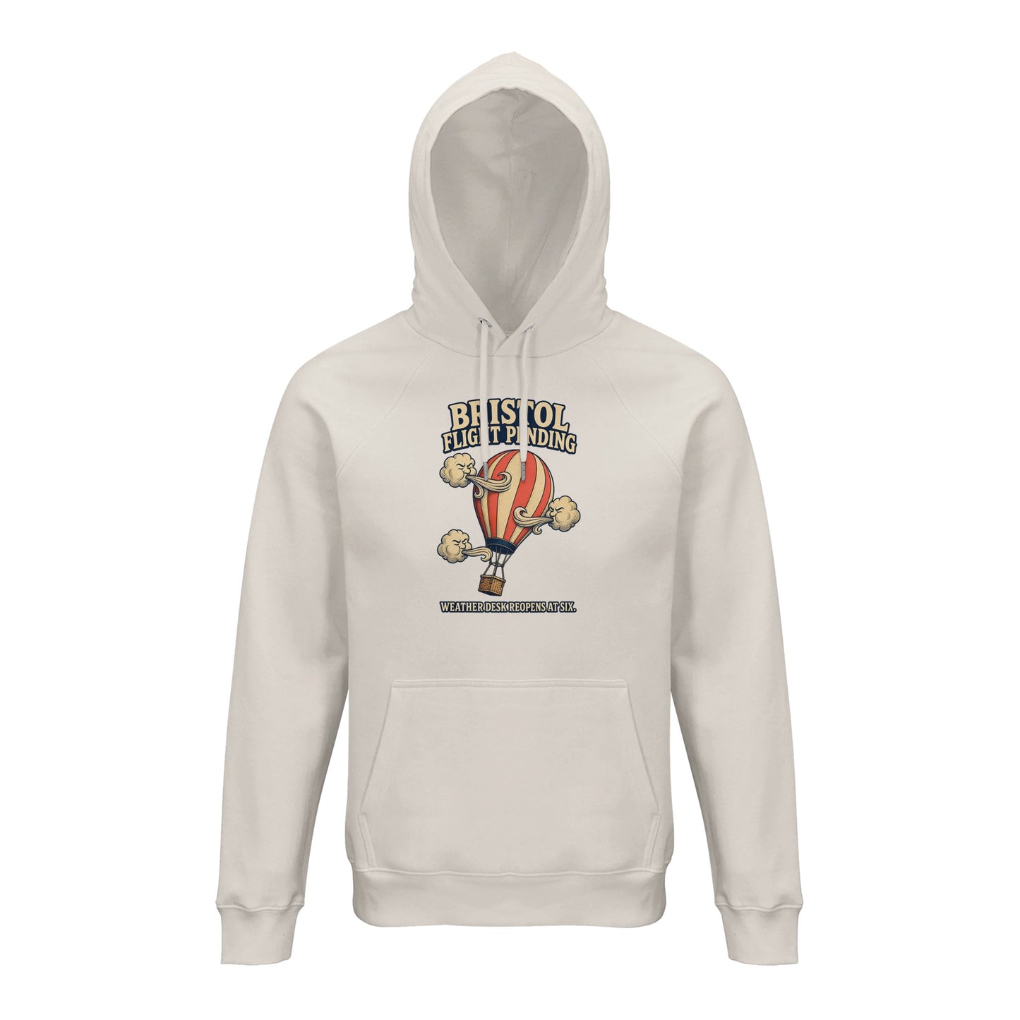 Bristol Flight Pending – Weather Desk Hoodie — product view 1