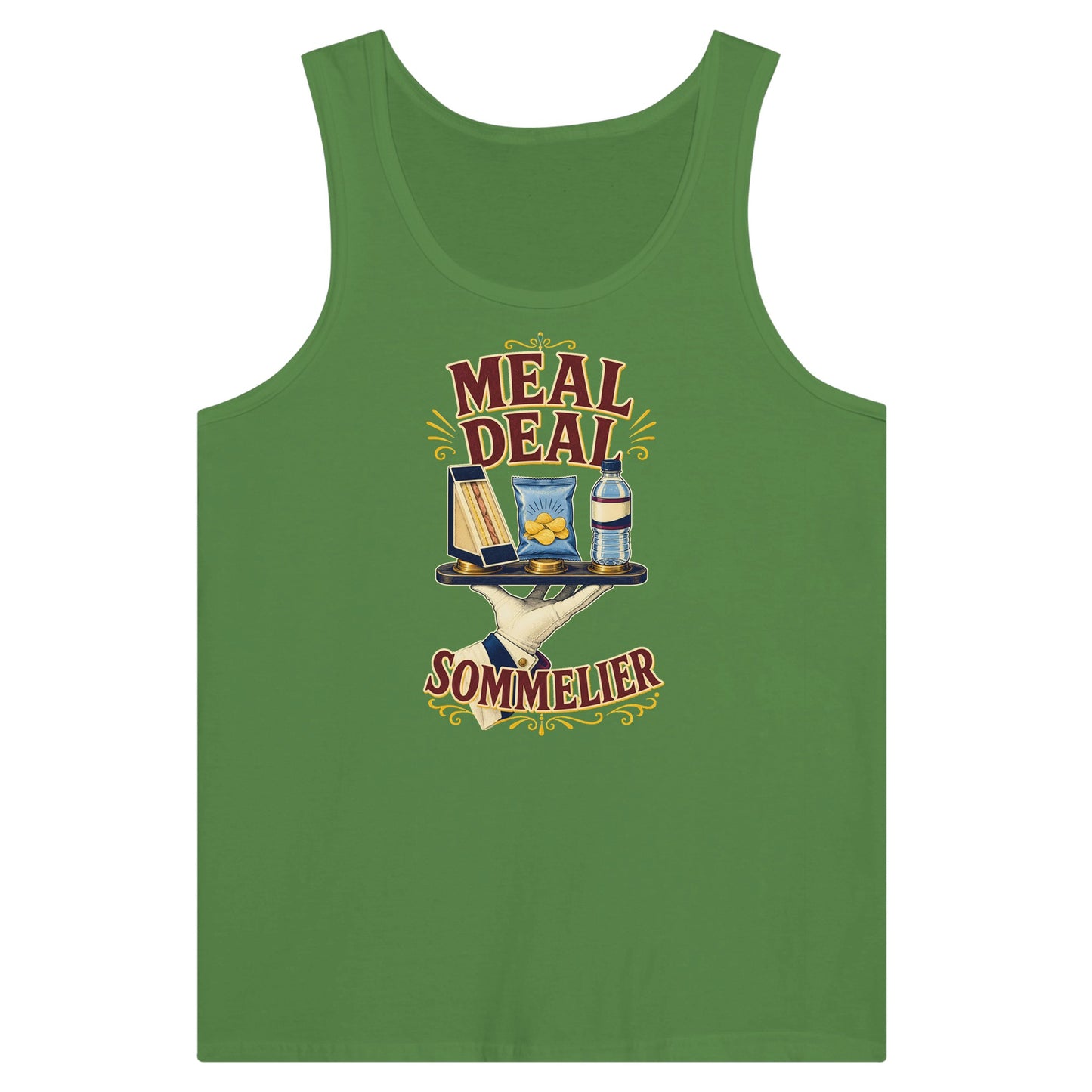Meal Deal Sommelier British Lunch Design Premium Unisex Tank Top — product view 13