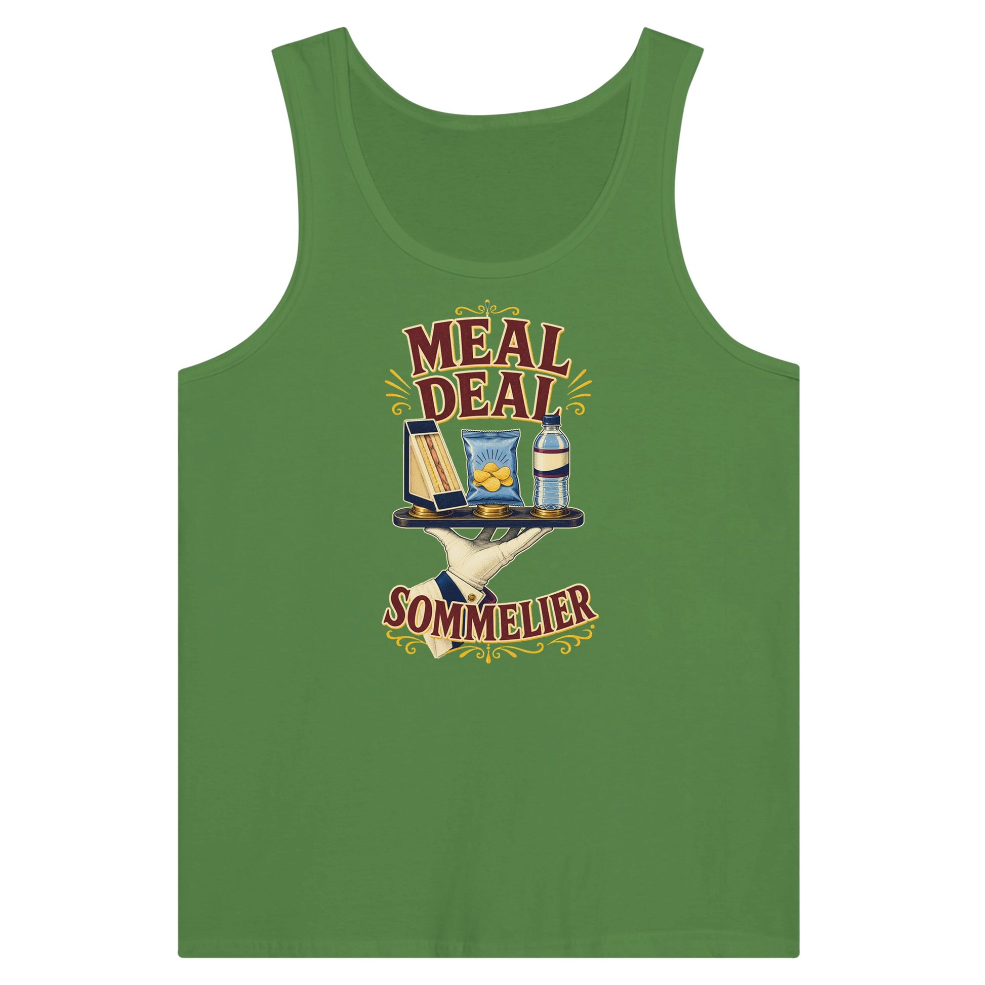 Meal Deal Sommelier British Lunch Design Premium Unisex Tank Top — product view 13