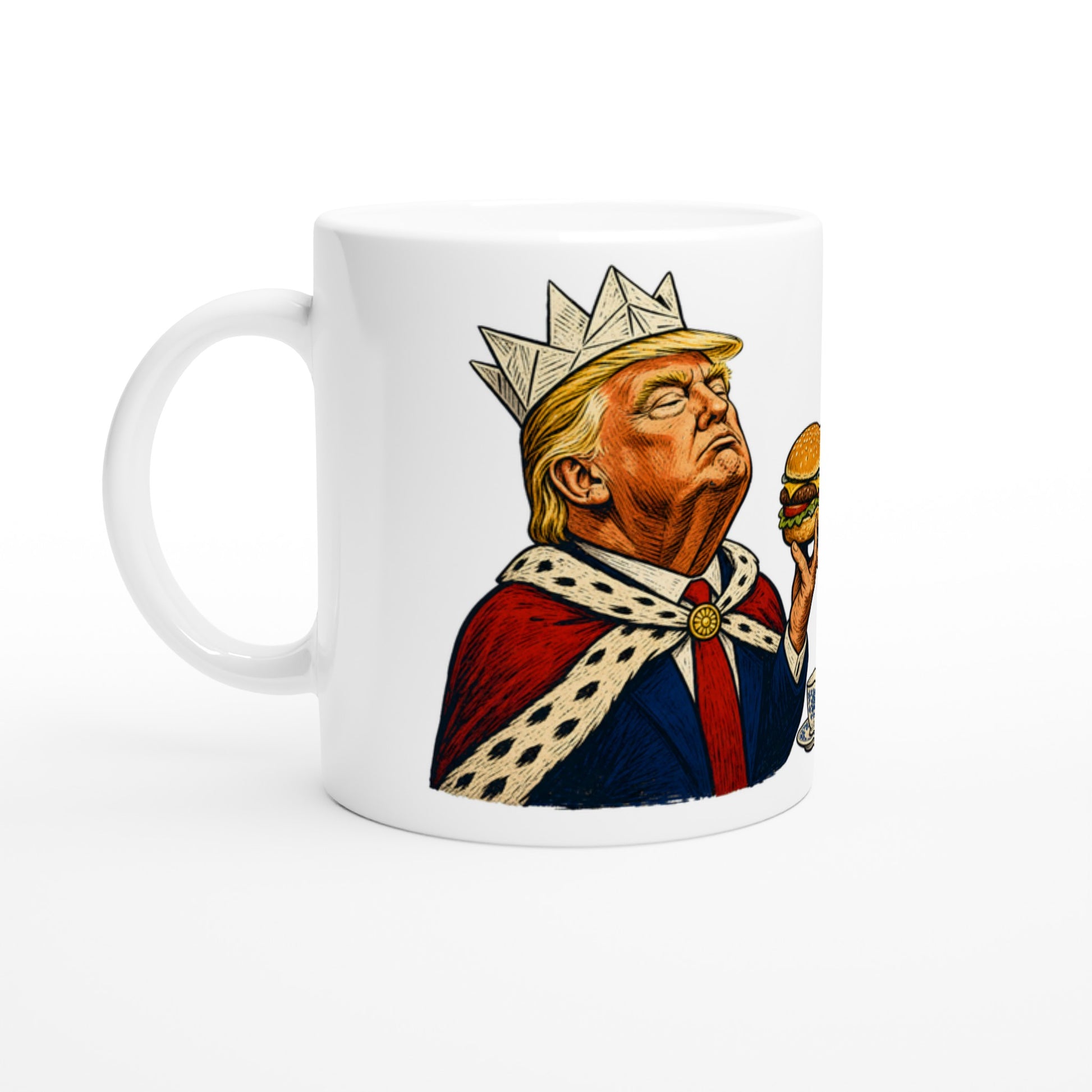 The Very Temporary Monarch — Trump Satire Mug — product view 1