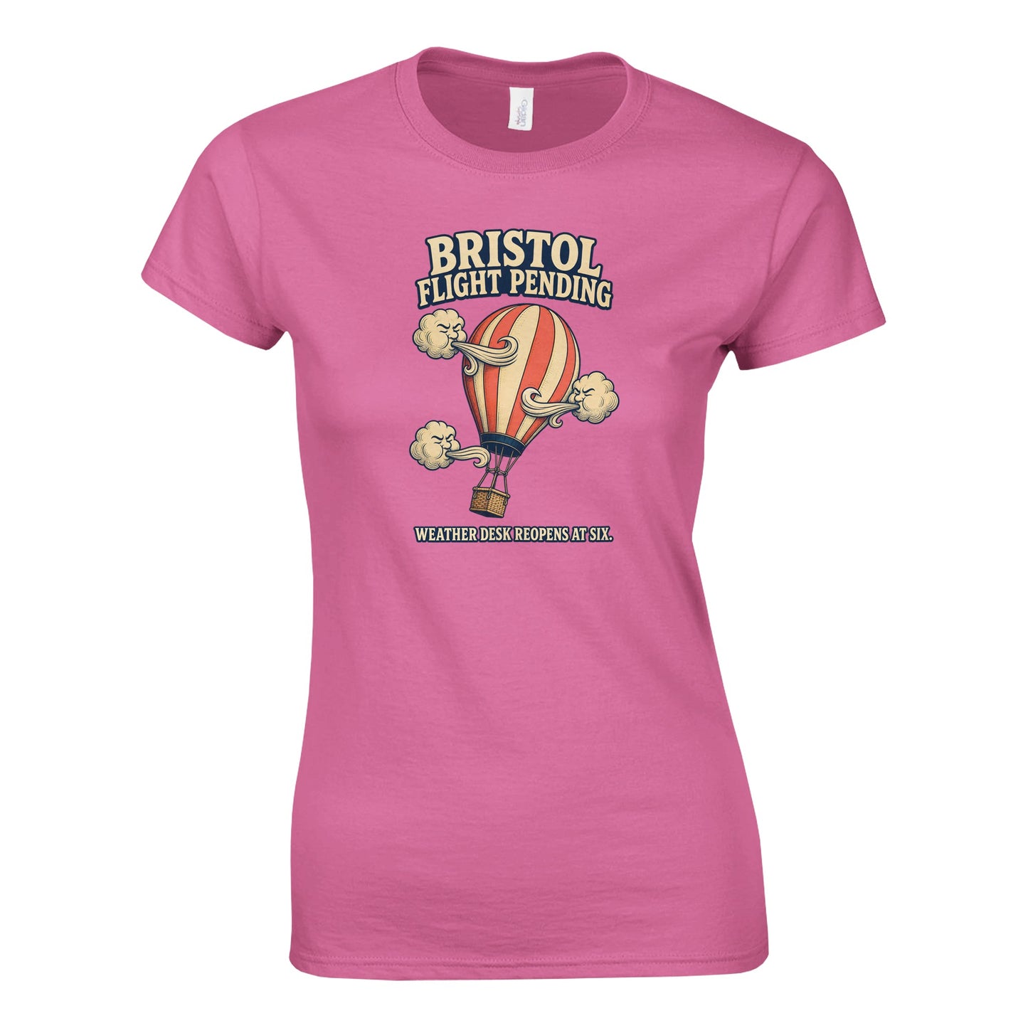 Bristol Flight Pending – Weather Desk Women's T-shirt — product view 4
