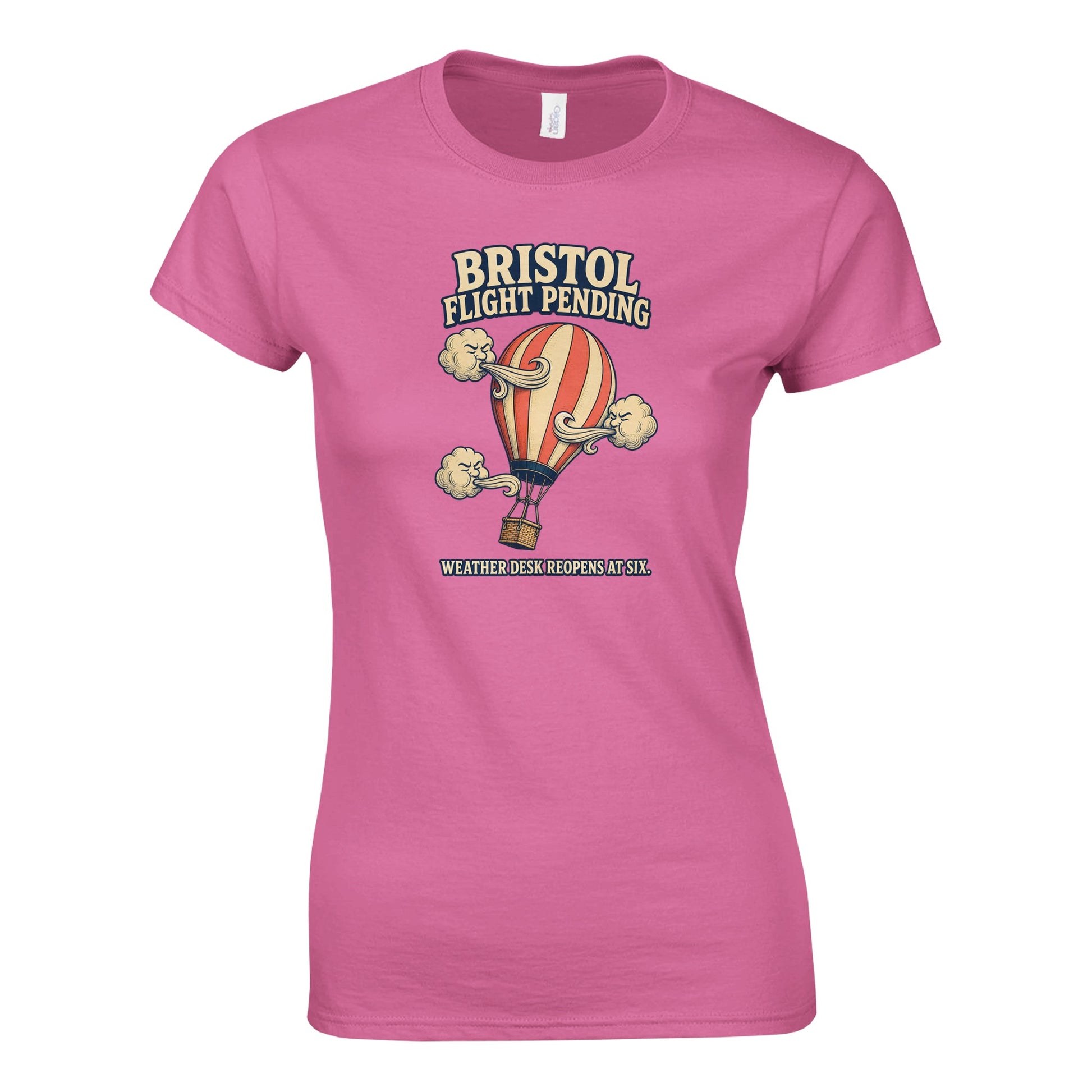 Bristol Flight Pending – Weather Desk Women's T-shirt — product view 4