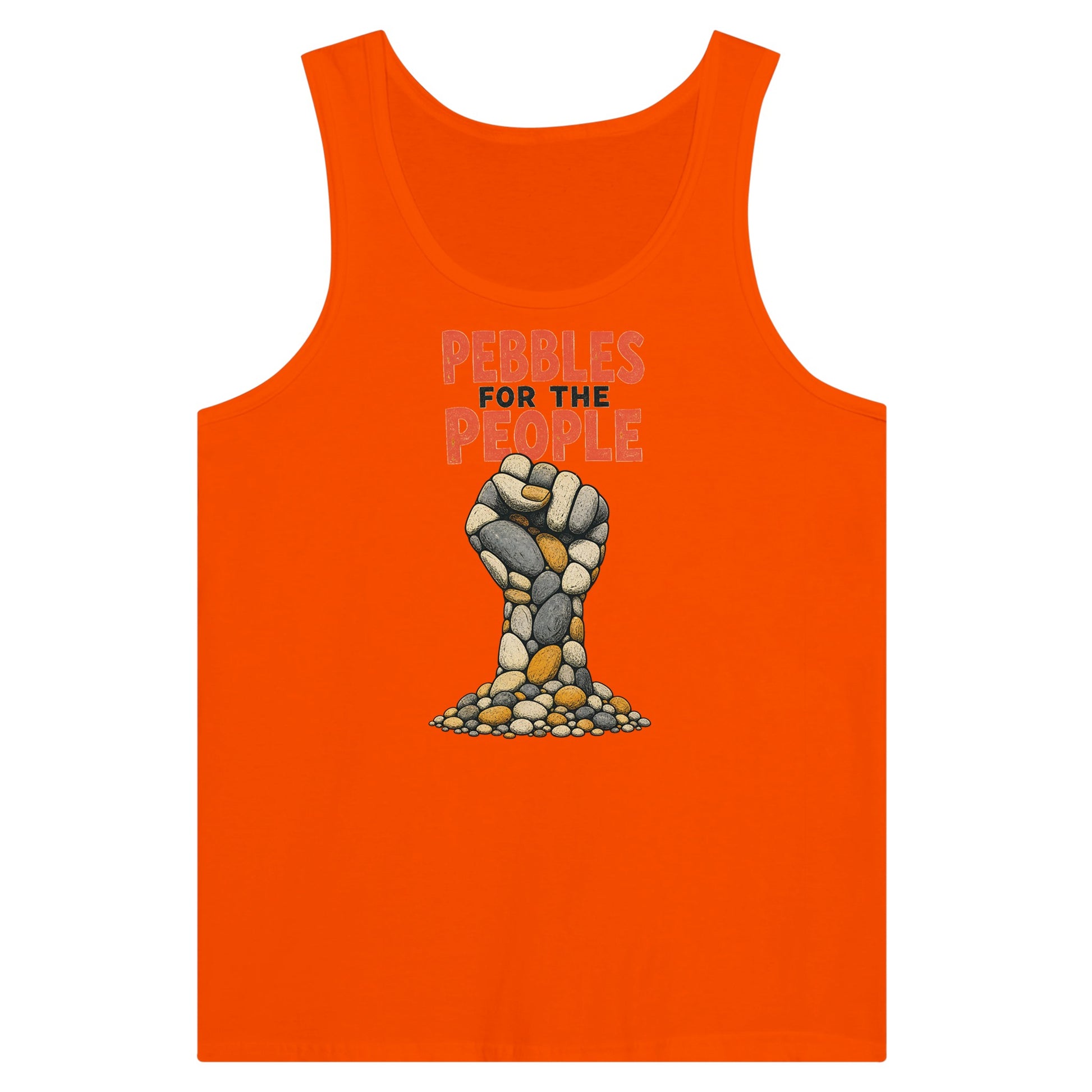 Pebbles for the People Graphic Premium Unisex Tank Top — product view 7