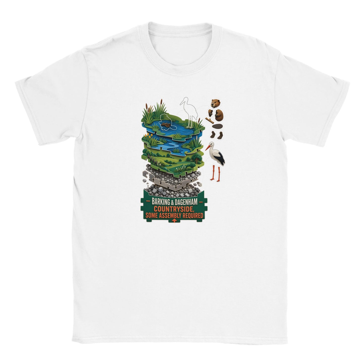 Barking & Dagenham Countryside Kids' T-shirt — product view 15