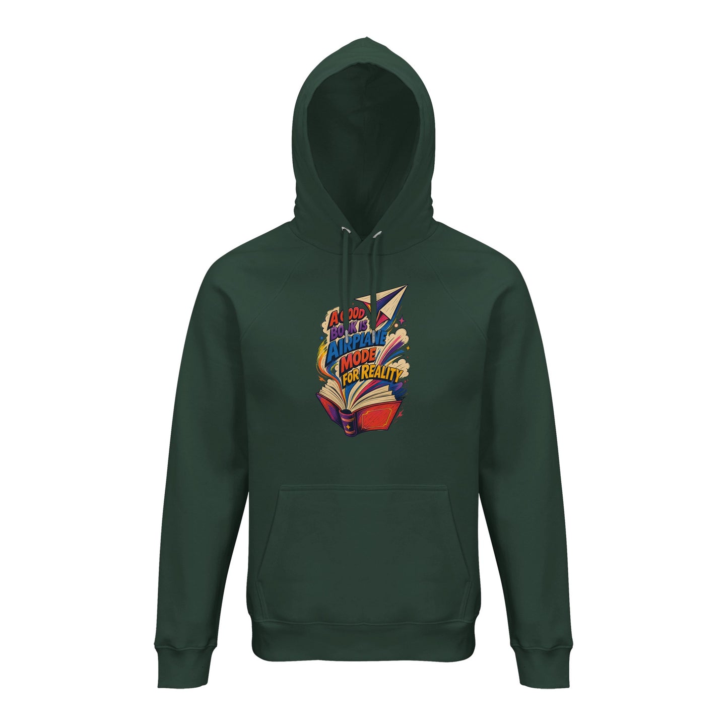 A Good Book Is Airplane Mode for Reality Hoodie — product view 11