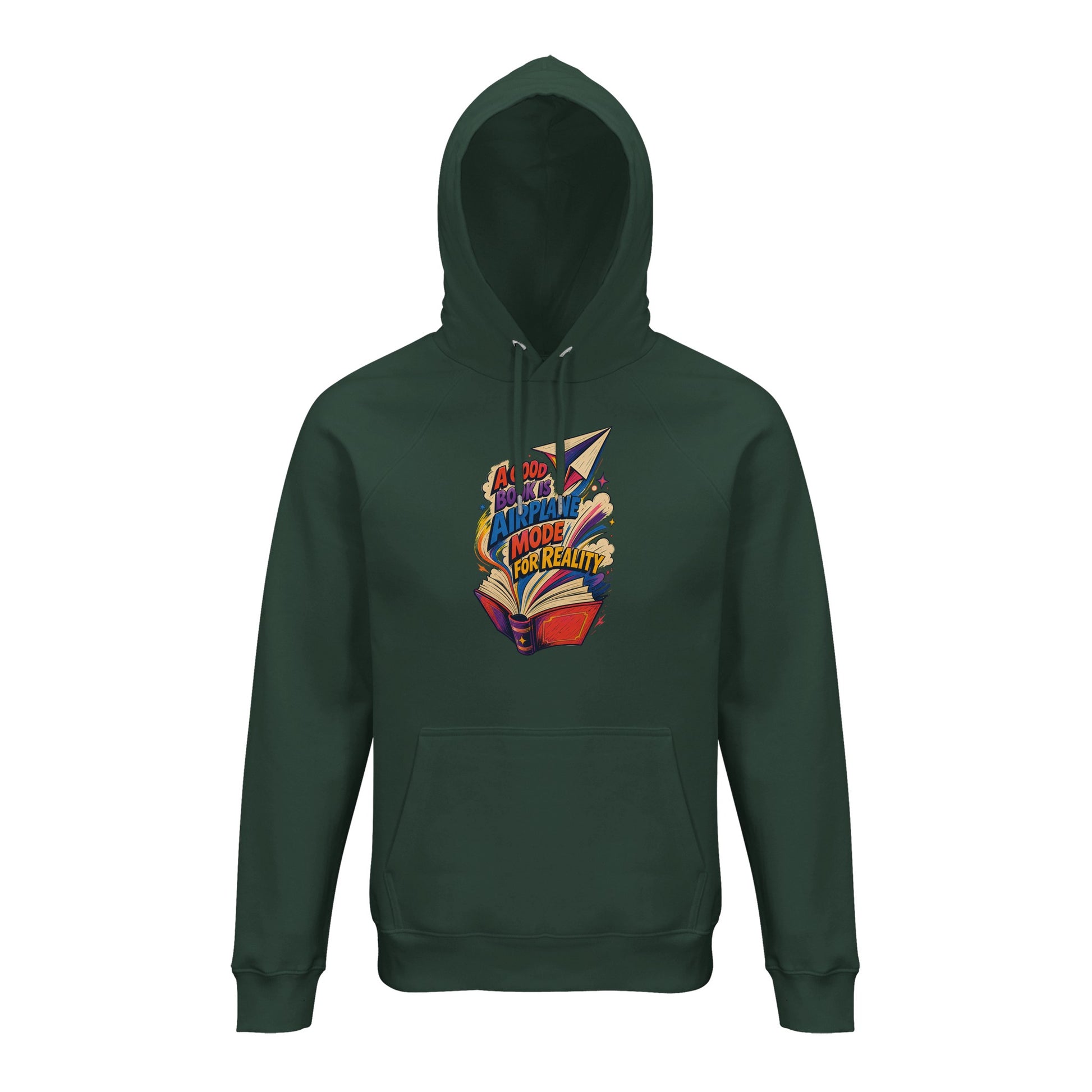 A Good Book Is Airplane Mode for Reality Hoodie — product view 11
