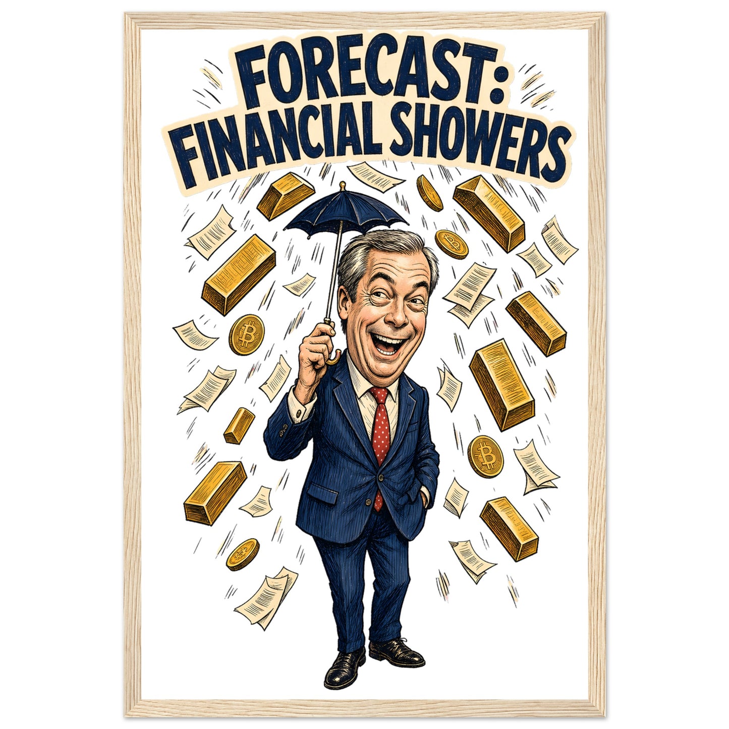 Forecast: Financial Showers Framed Wall Art — product view 3
