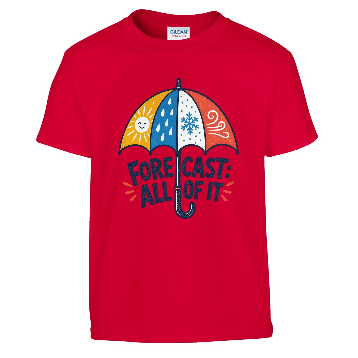Forecast: All of It British Weather Graphic Kids' T-shirt — product view 5