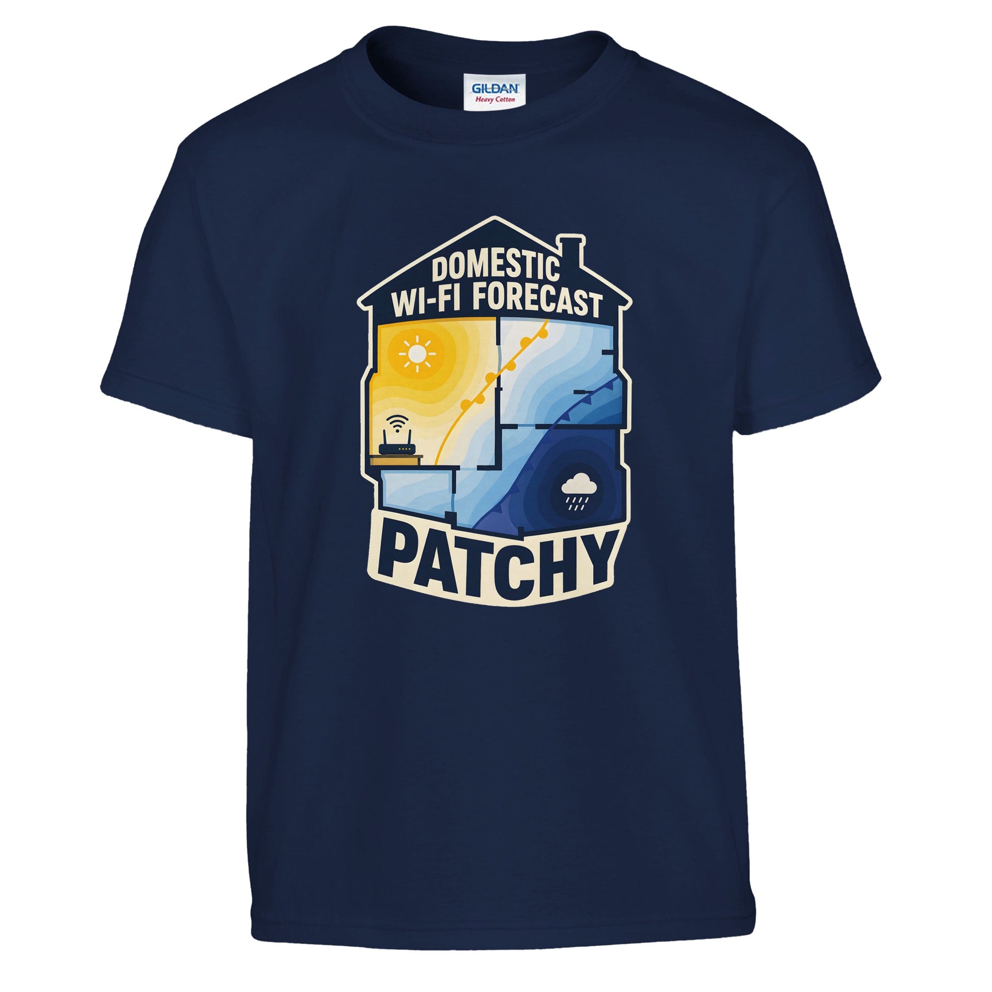 Domestic Wi-Fi Forecast Patchy Kids' T-shirt — product view 7