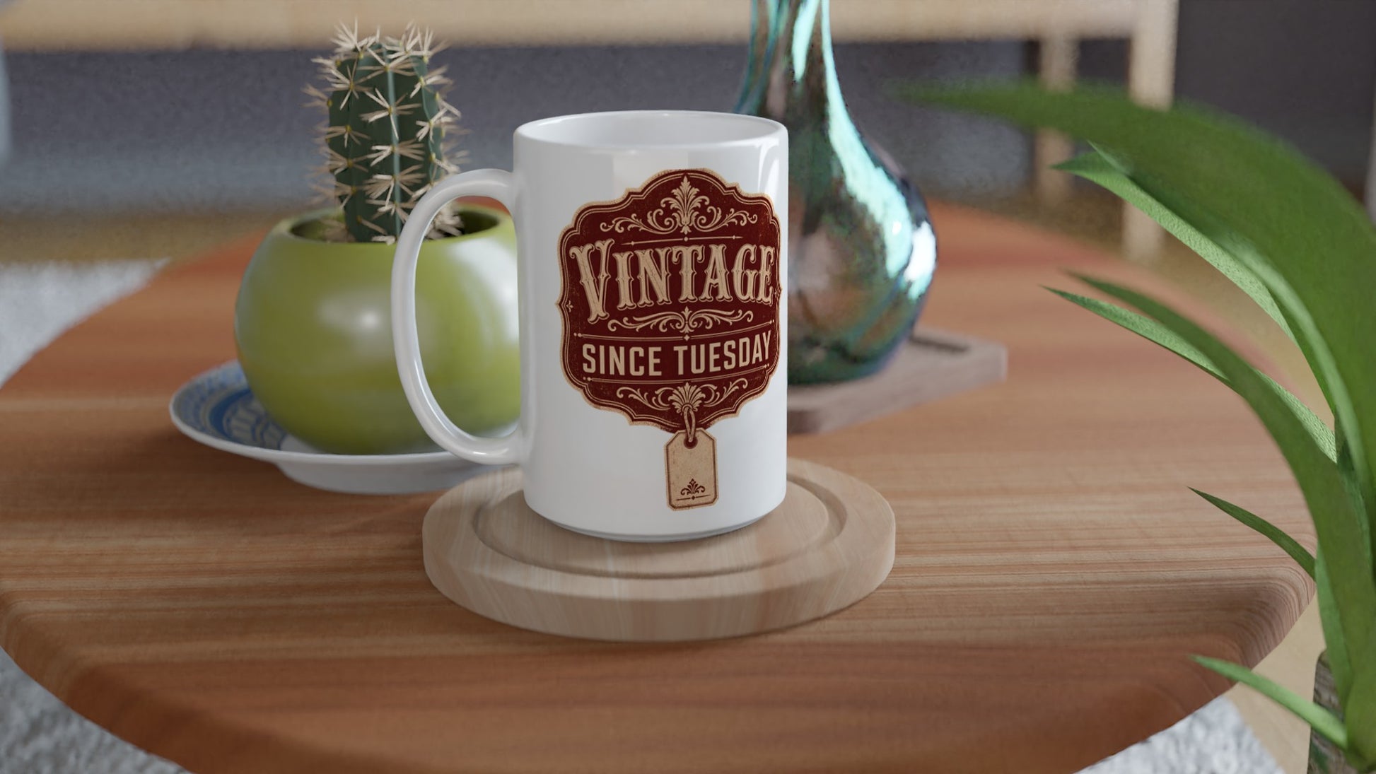 Vintage Since Tuesday Large Mug — product view 4